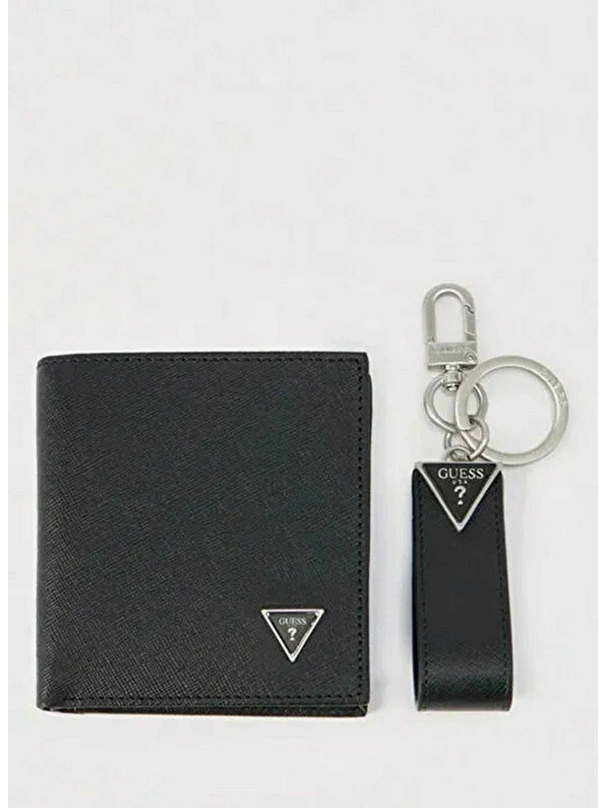 GUESS Portafoglio Uomo GIFT SLG + KEYRING GFBOXM P6101 BLA BLACK