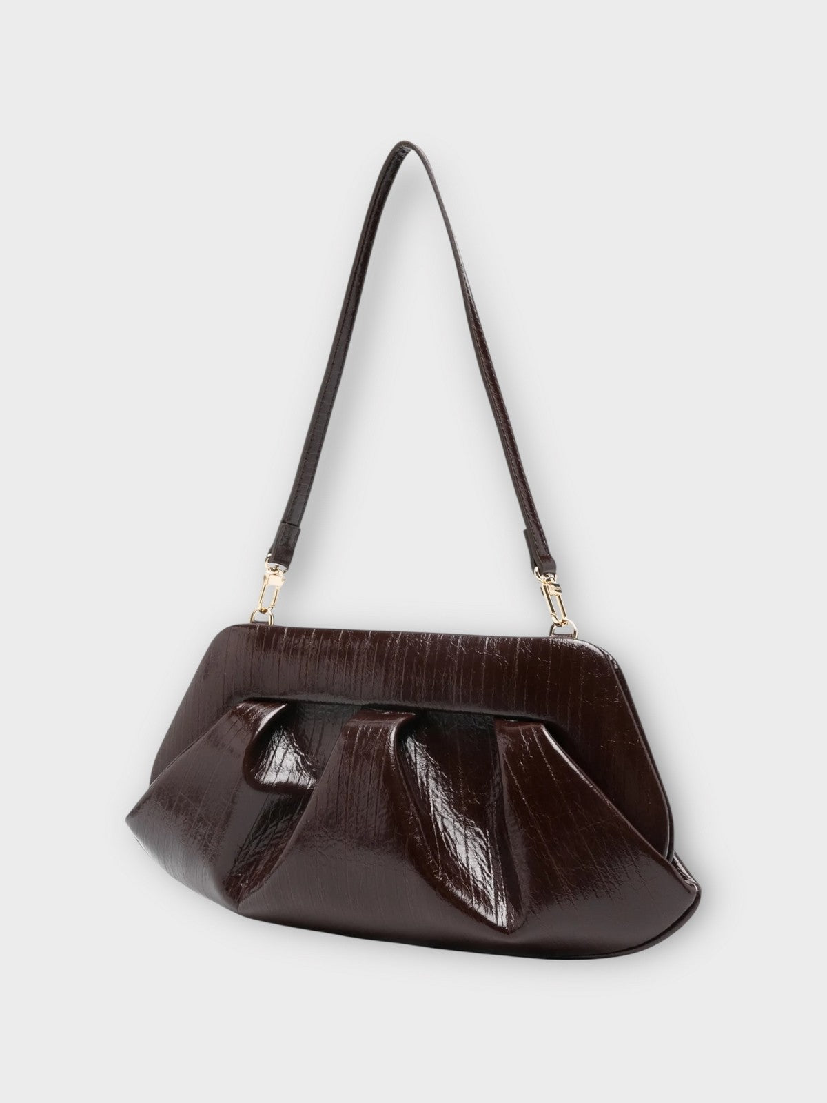 THEMOIRè Bios Baguette cocco vegan fabric bag chocolate eco-friendly design 