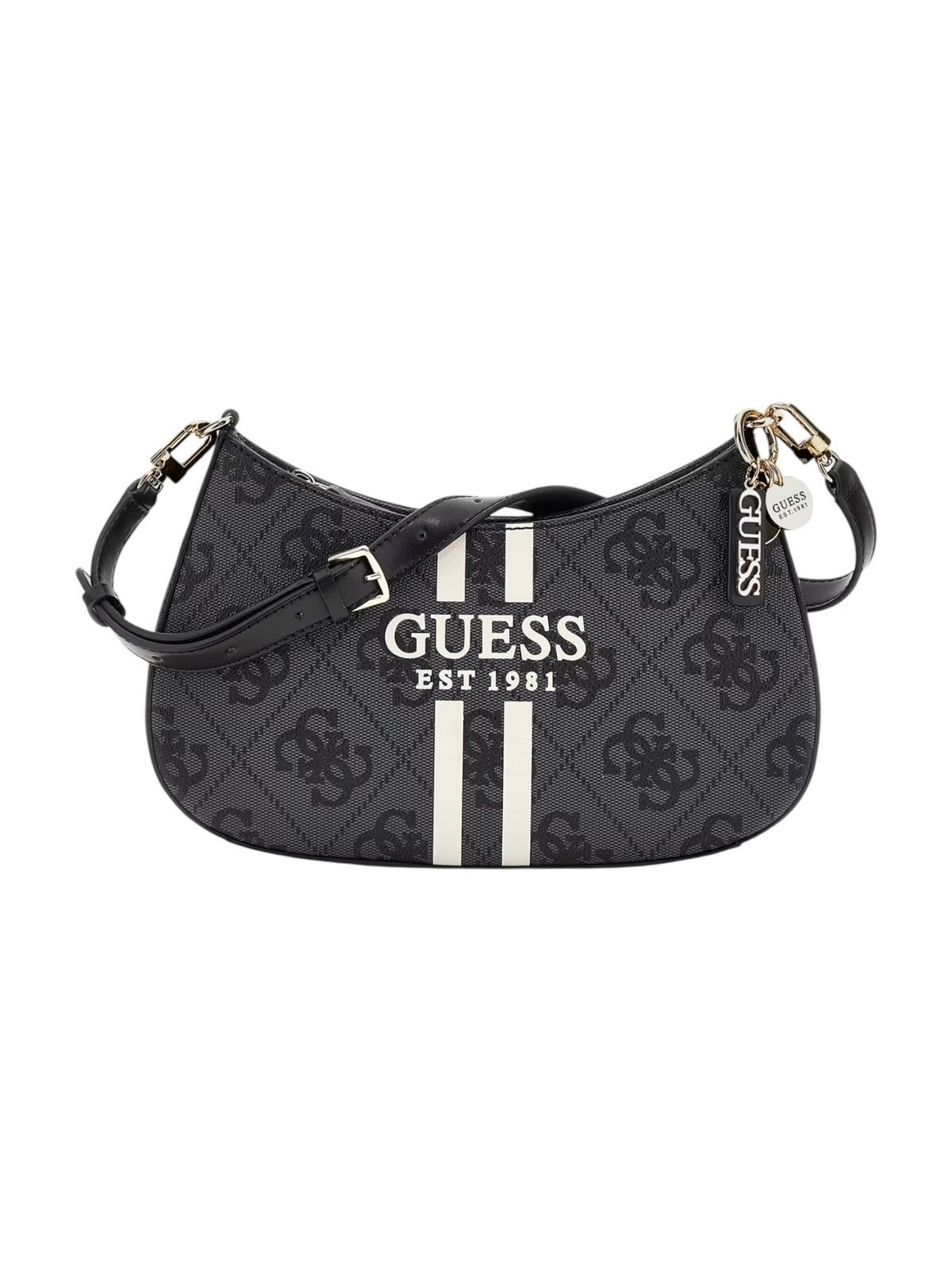 GUESS Borsa Donna NOELLE II TOP ZIP SHOULDER BAG HWOS96 72180 CLO COAL LOGO
