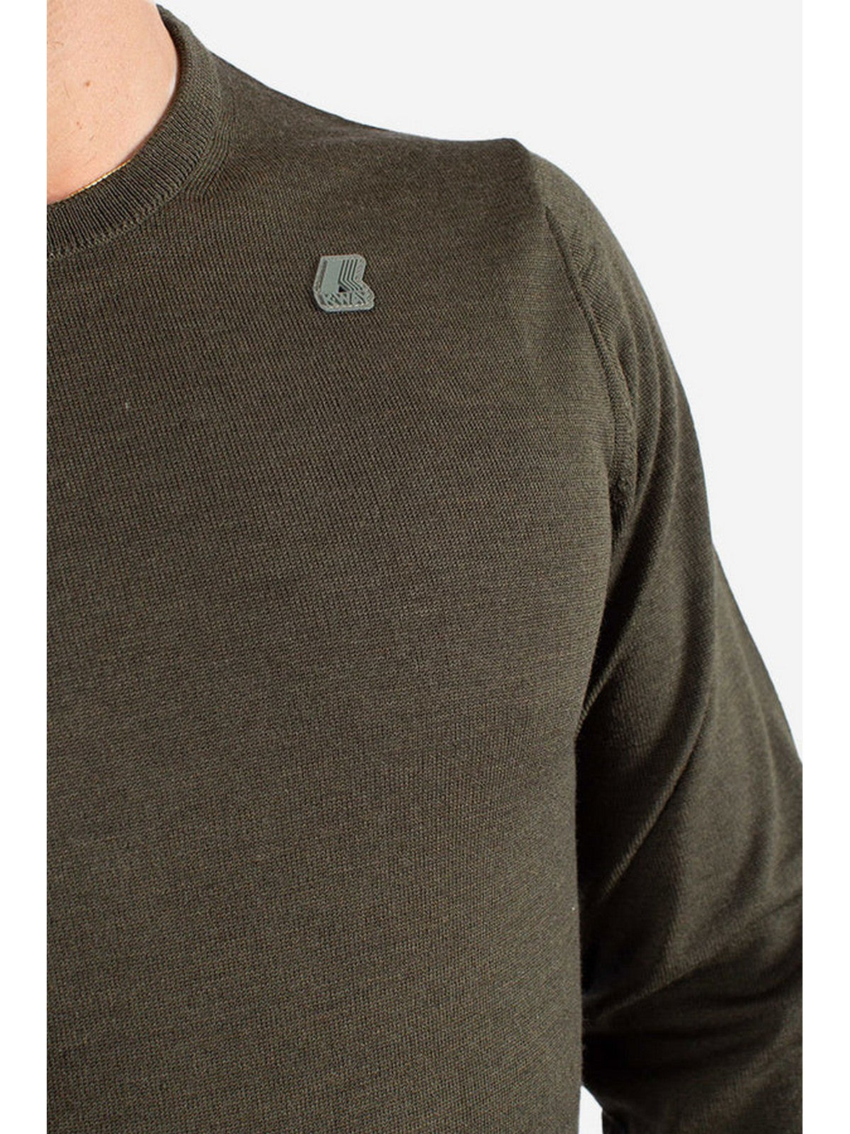 K-WAY Maglione Uomo Sebastien merino K2142EW WMR GREEN BLACKISH gioboutiqueweb