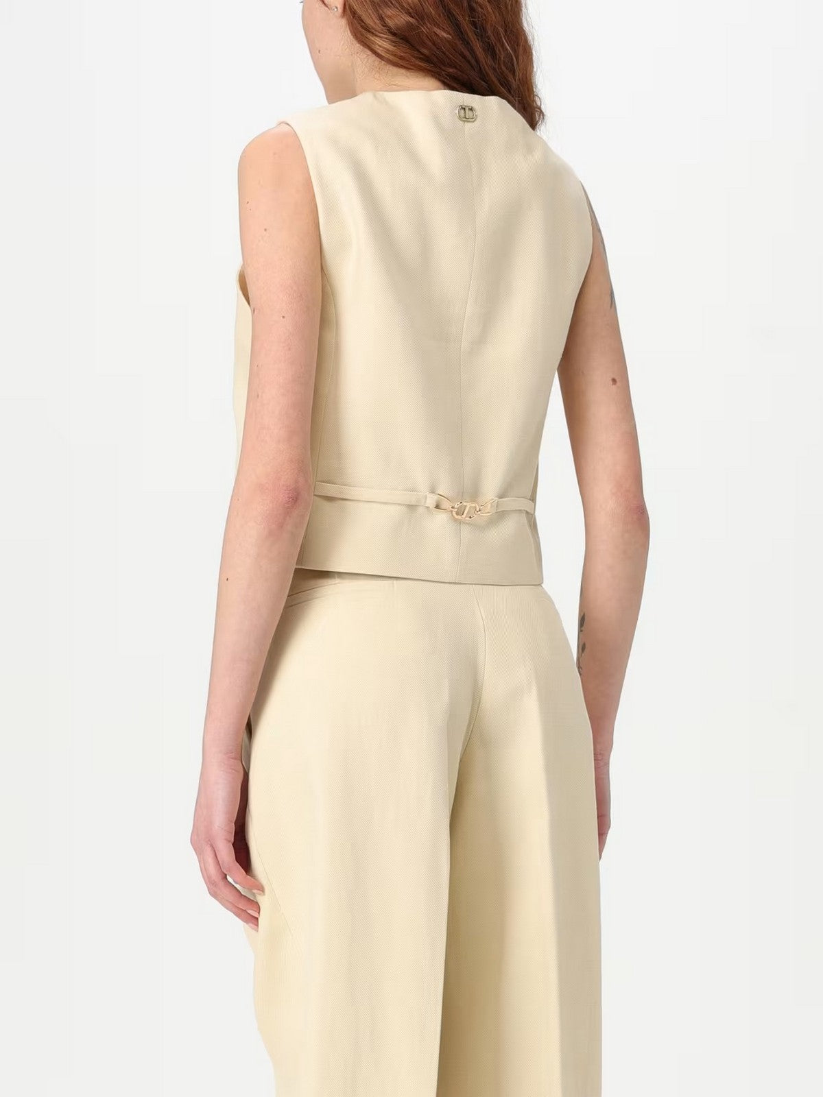 TWINSET Gilet Donna  251TP2761 12140 DELICATE BEIGE gioboutiqueweb