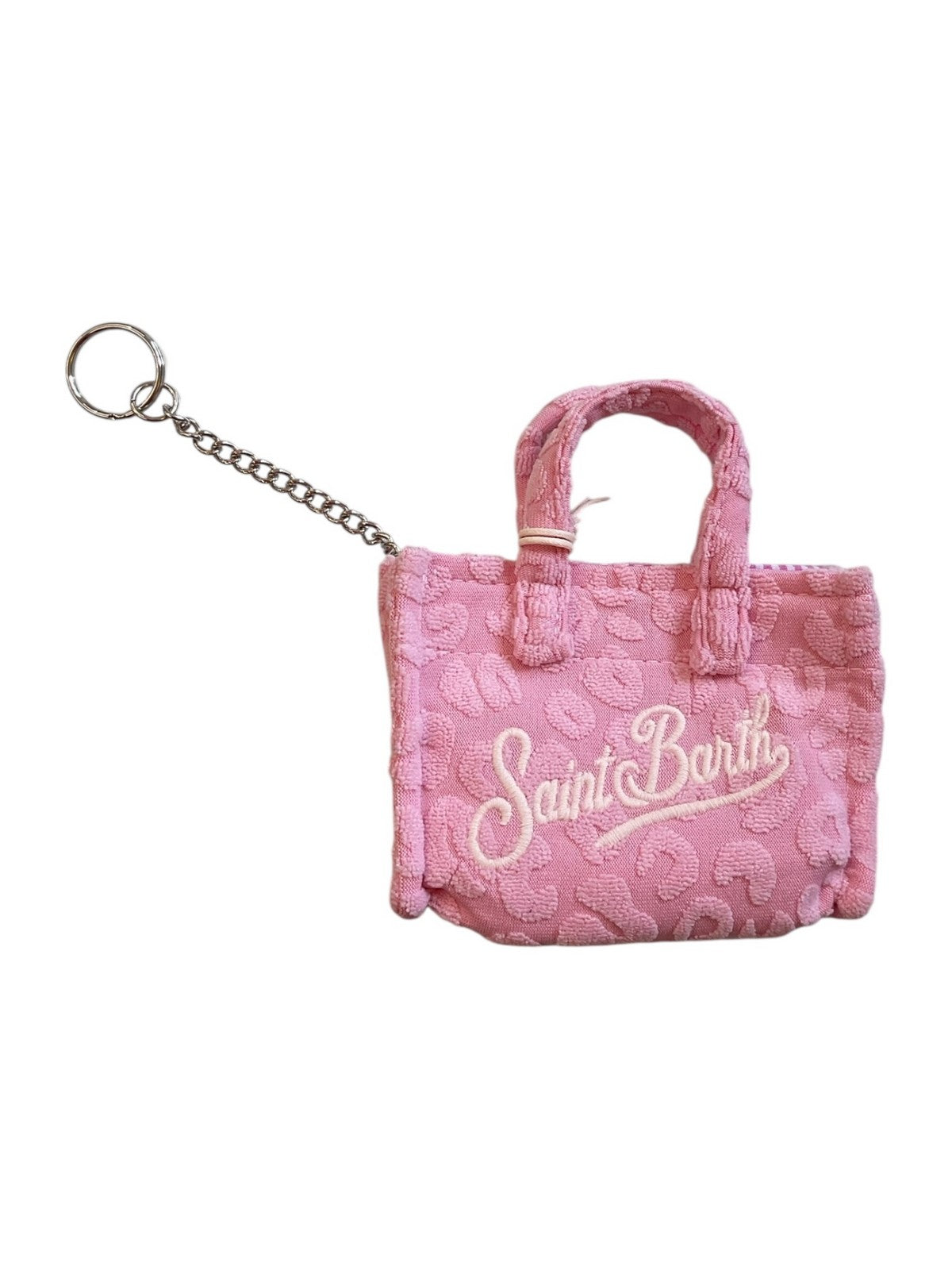 MC2 SAINT BARTH Portachiavi Donna  KEY BAG SPONGE 00527L TERRY EMBOSSED LEOPARD 21 EMB