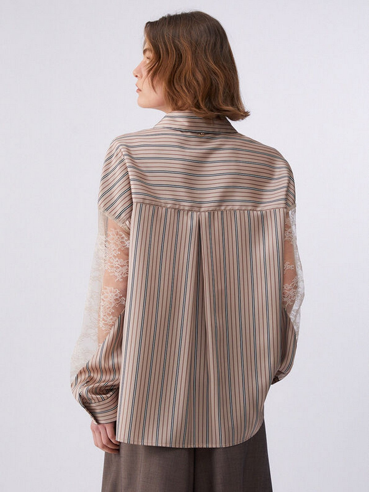 LIU JO BLACK Camicia Donna  CA6119TS555 P9577 Marrone mix stripe