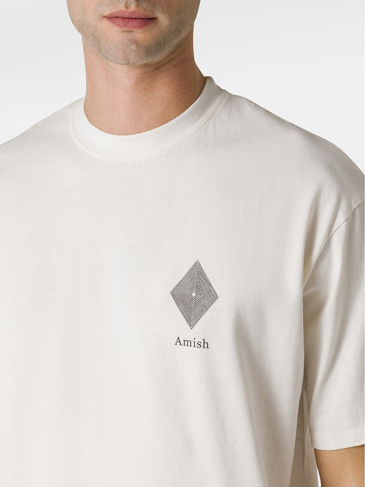 Amish T-Shirt Men AMX034CG45XXXXX C0021 White