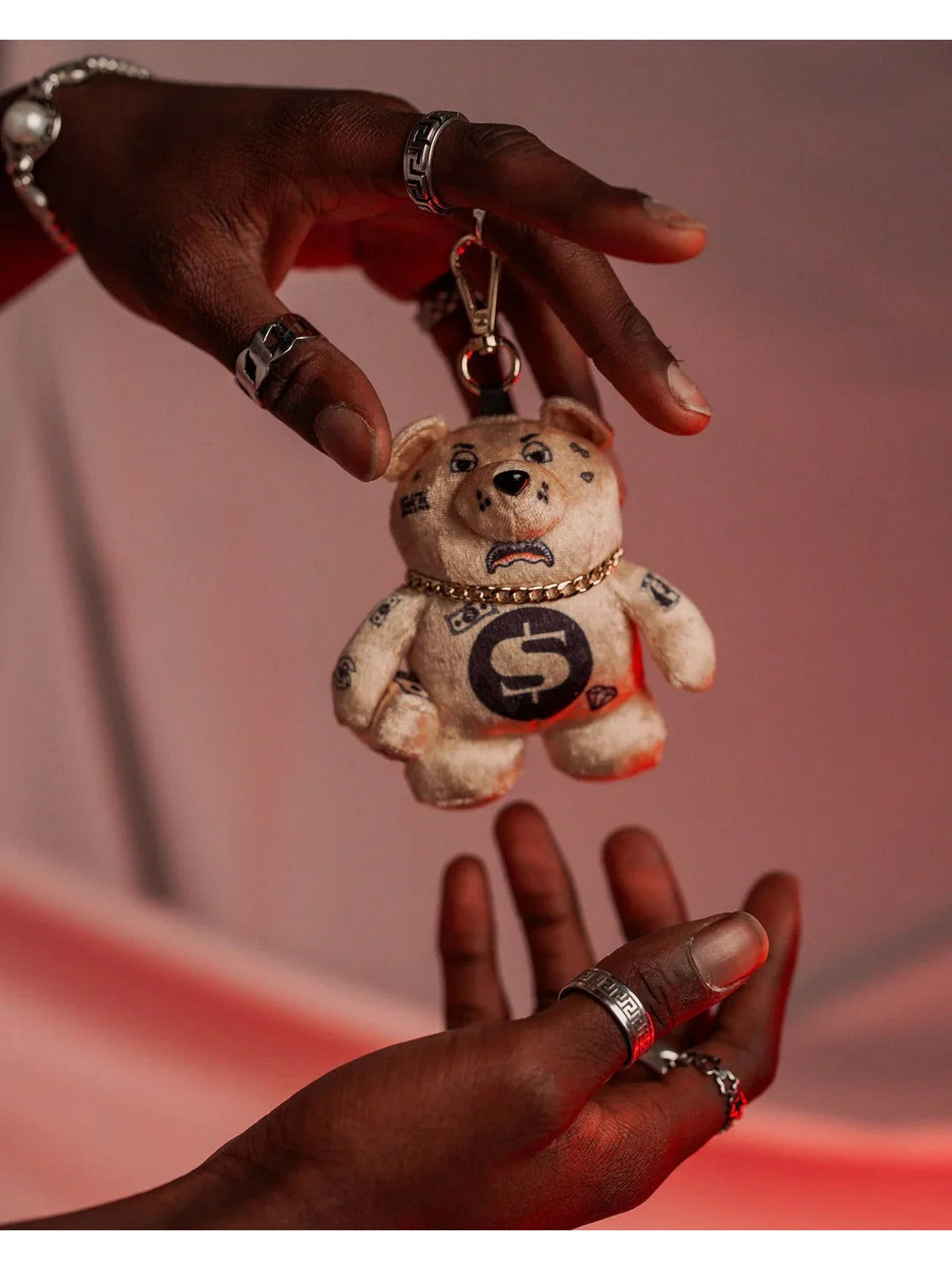 SPRAYGROUND Portachiavi Uomo GOLD RUSH BEAR KEYCHAIN 910K0607NSZ ORO gioboutiqueweb