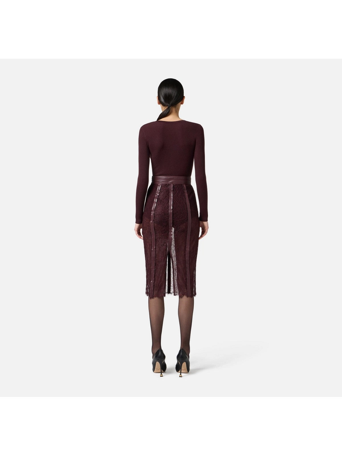 ELISABETTA FRANCHI Maglia Donna  MK12B56E2 EA4 MERLOT gioboutiqueweb