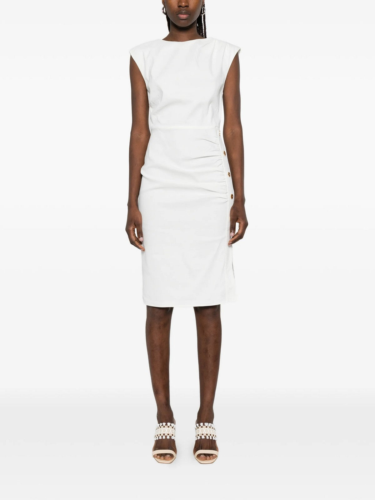 PINKO Abito Donna ALISSA ABITO LINO STRETCH 106521-A34I Z05 BIANCO-BIANCANEVE