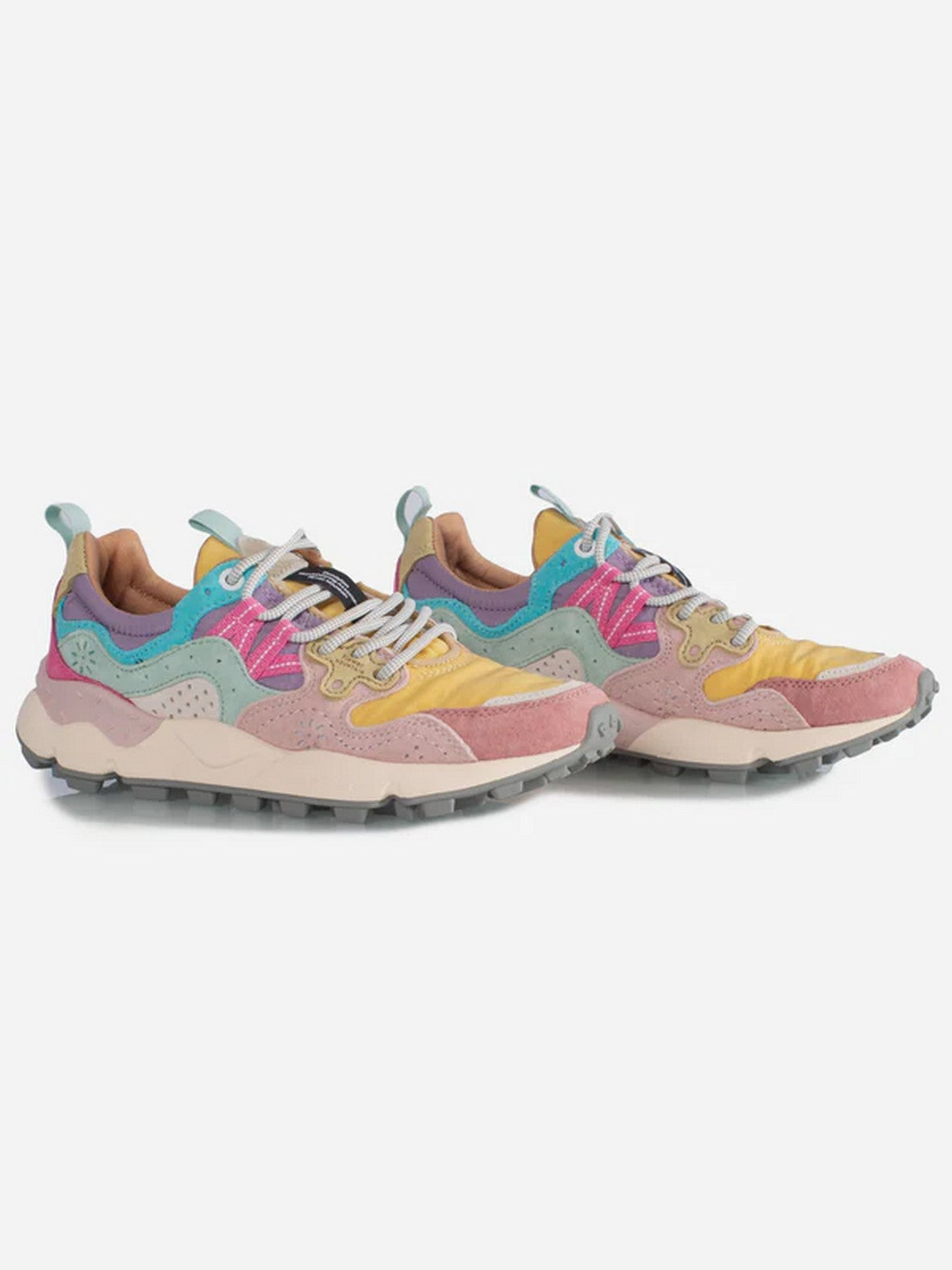 FLOWER MOUNTAIN Sneaker Donna YAMANO 3 WOMAN 2017817-01-1H07 PINK-OCHER-LIGHT PINK
