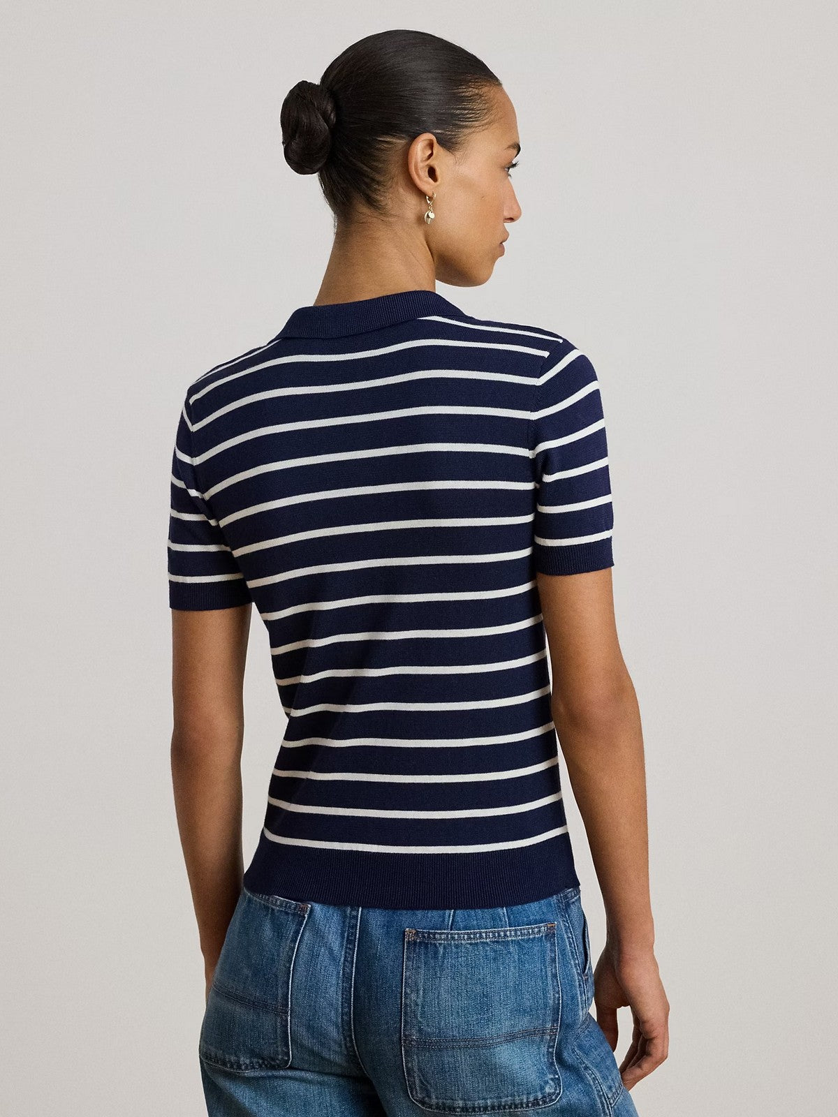 LAUREN RALPH LAUREN Polo Mujer NATRISSA-MANGA CORTA-PULLOVER 200P03506 002 REFINED NAVY/WHITE