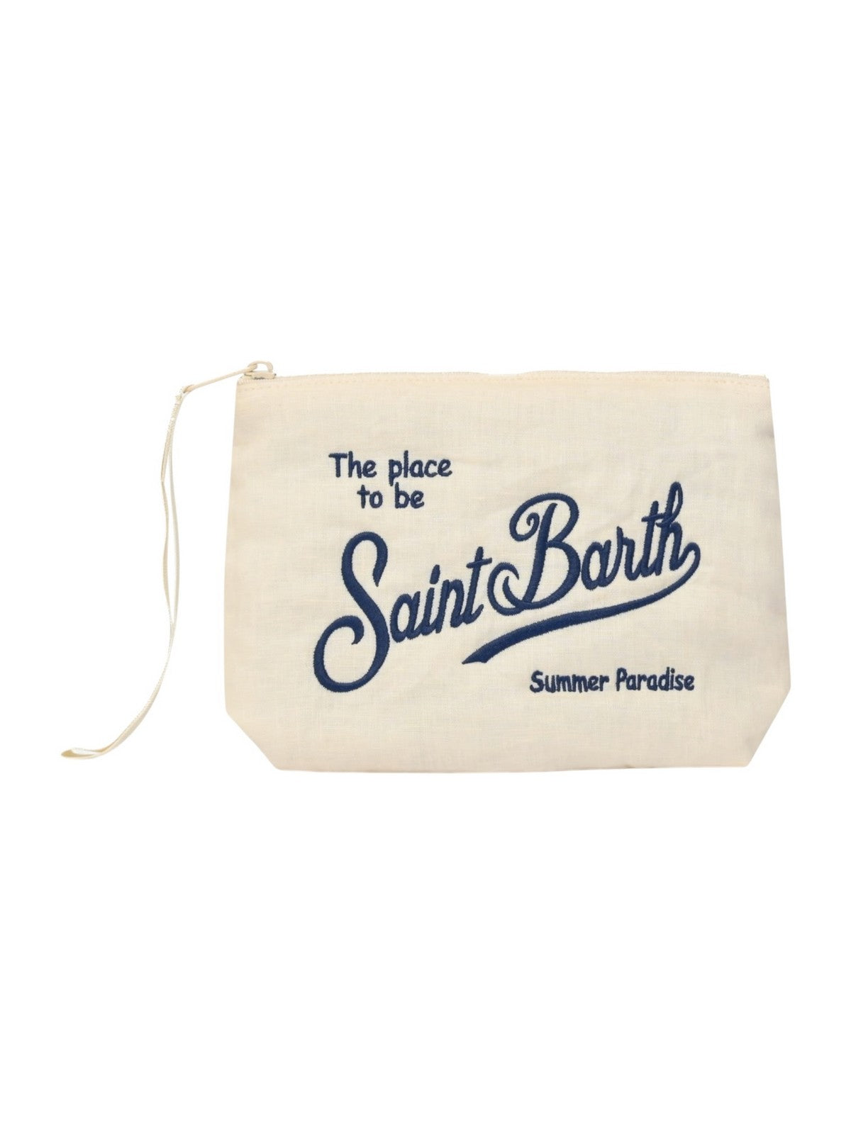 MC2 SAINT BARTH Pochette Unisex adulto  ALINE SOFT LINEN 01276L VINTAGE 01H CHALK EMB