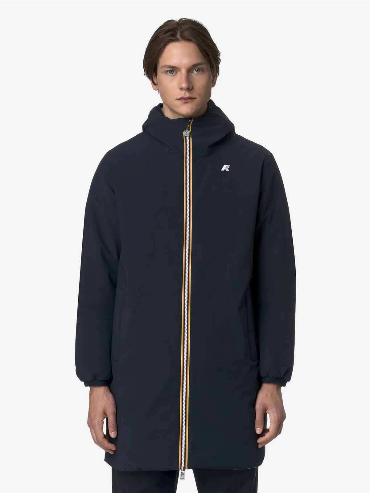 K-WAY Giubbino Uomo JACOB ST WARM DOUBLE K6128WW B2R Blue Depth - Beige S