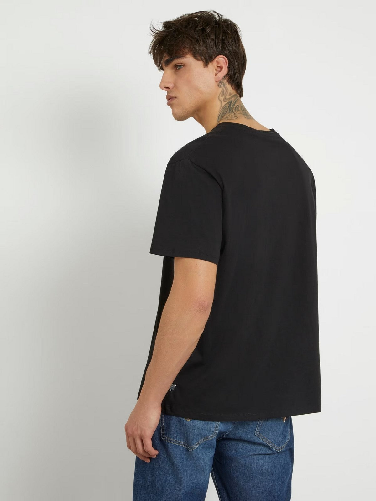 GUESS T-Shirt e Polo Uomo SS BSC GUESS BEAR TE M4RI81 K9RM1 JBLK Nero gioboutiqueweb