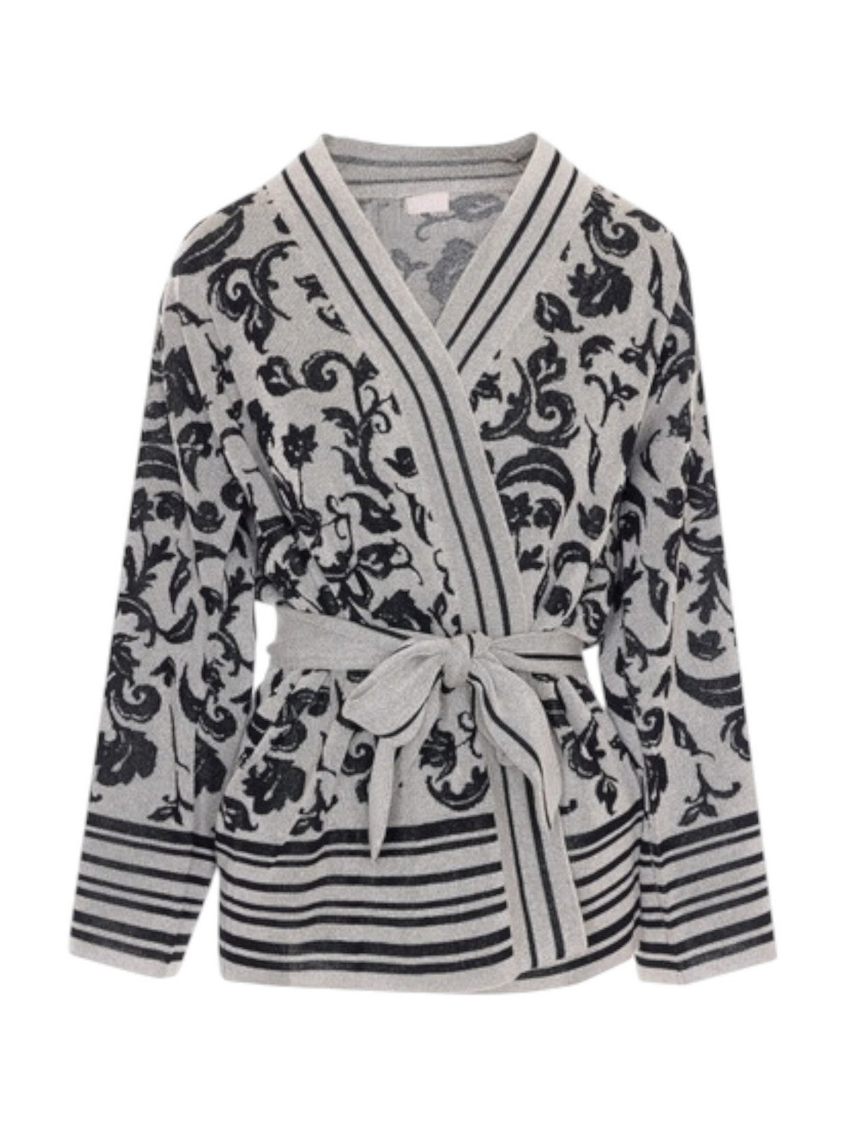 LIU JO WHITE Cardigan Donna  WA6423MA587 P9564 Jacq.arab.white/blac