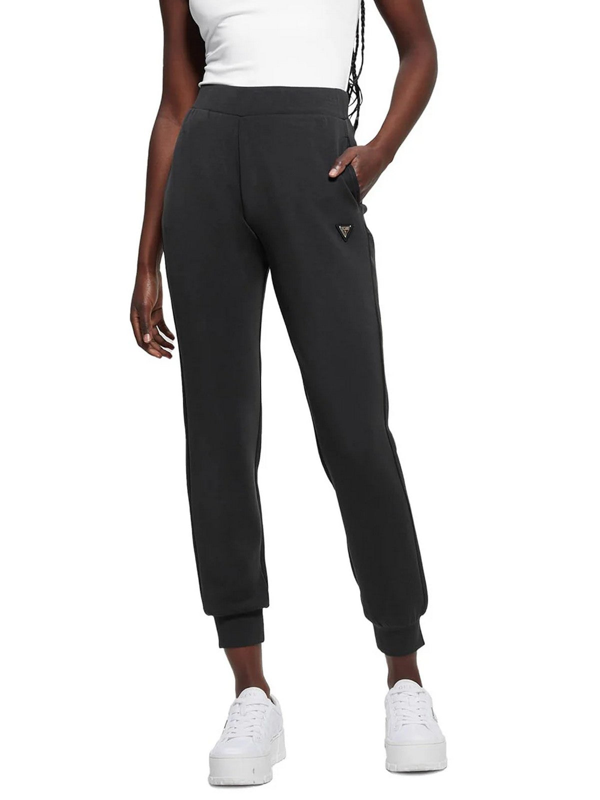 GUESS SPORT Pantalone Donna OLYMPE LONG PANTS V4YB08 KCAY2 JBLK Nero gioboutiqueweb