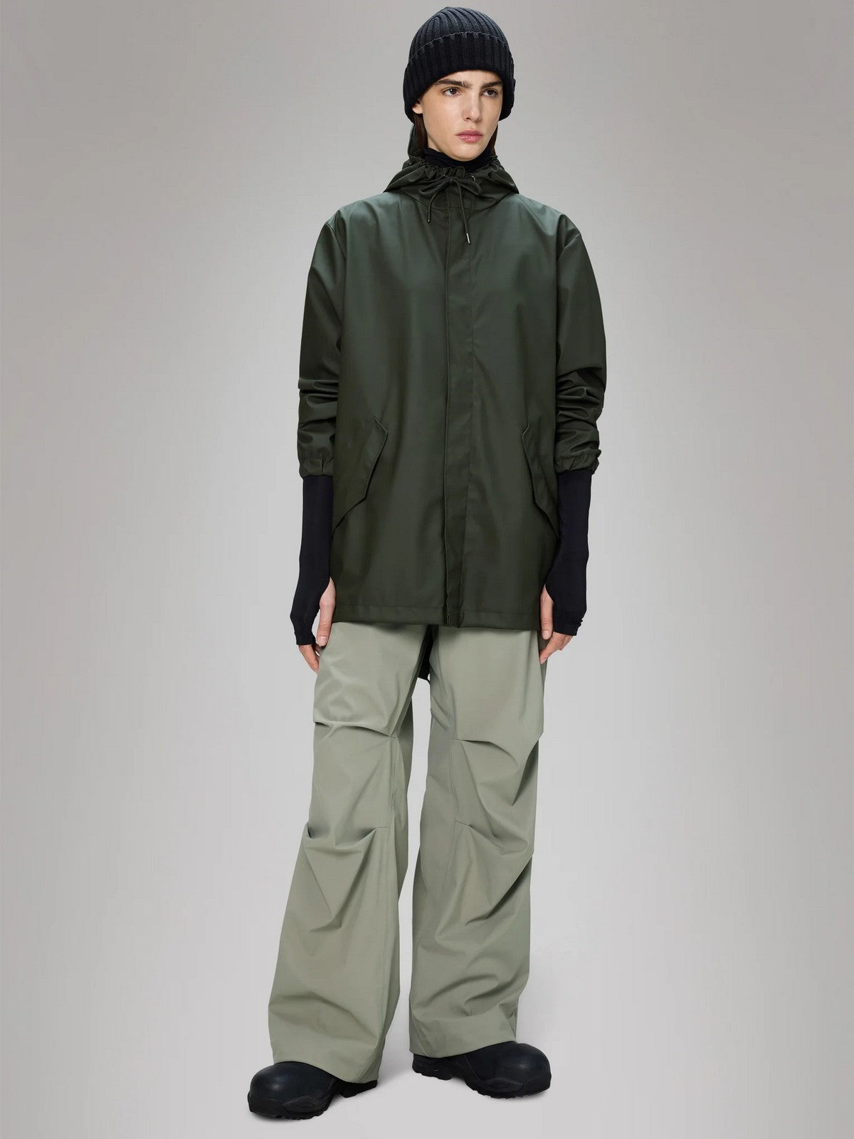 RAINS Giubbino Unisex adulto Fishtail Jacket W3 18010 03 Green GREEN