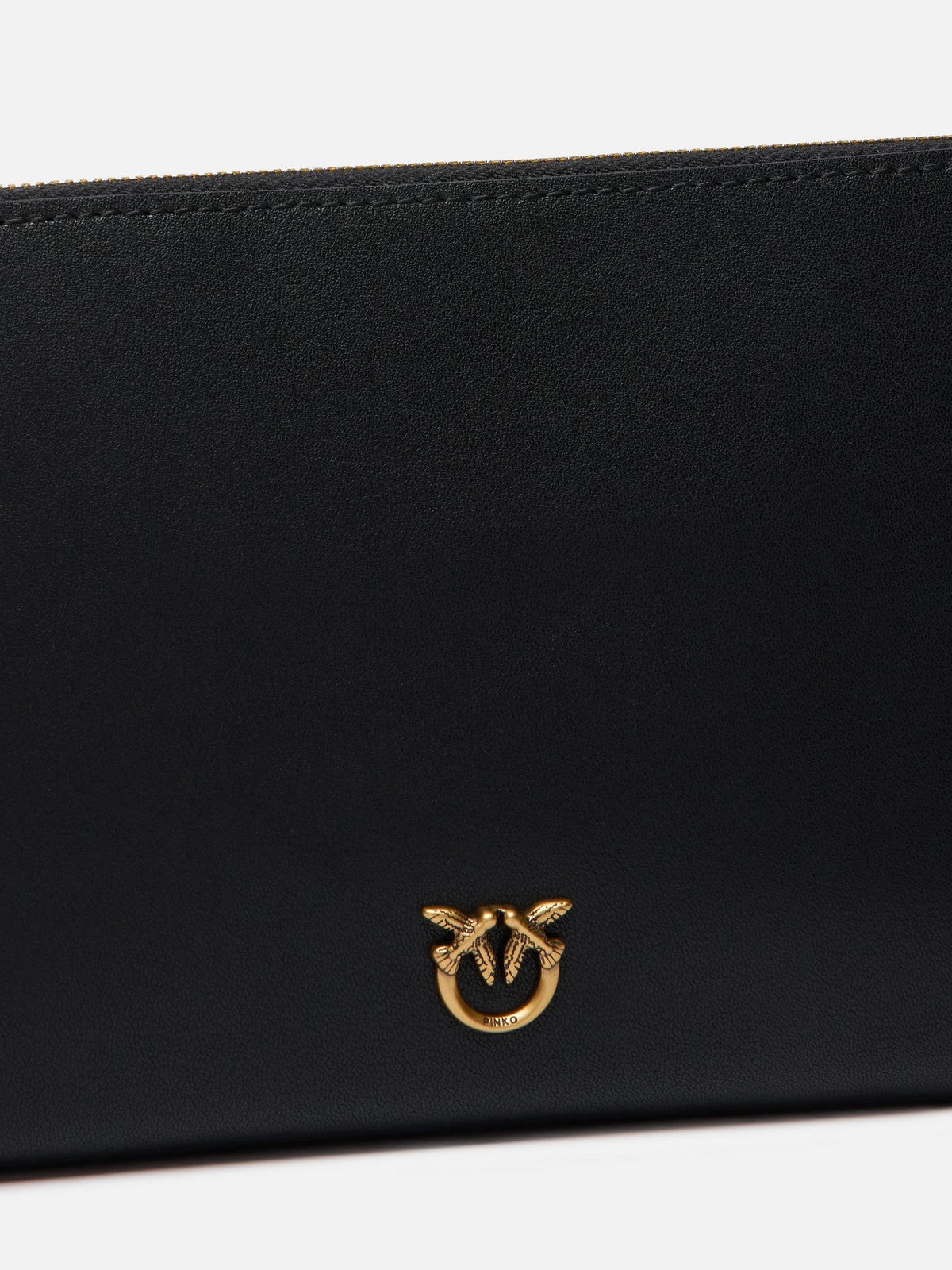 PINKO Pochette Donna FLAT HORIZONTAL MINI VITELLO S 104277-A0F1 Z99Q NERO-ANTIQUE GOLD