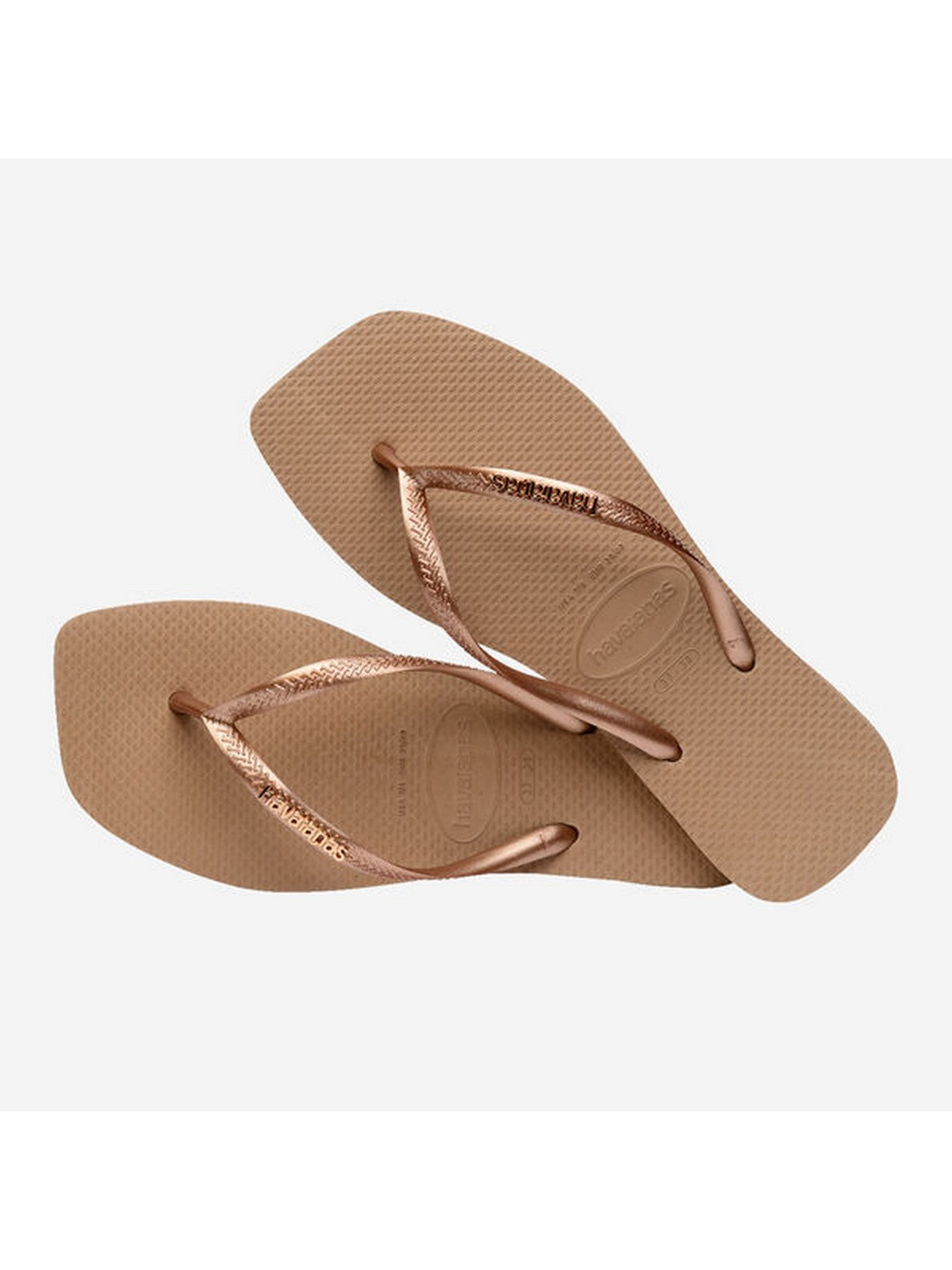 Havaianas Flip Flip Mujer Hav. Logotipo cuadrado Metálico 4148257.5282 Rosa