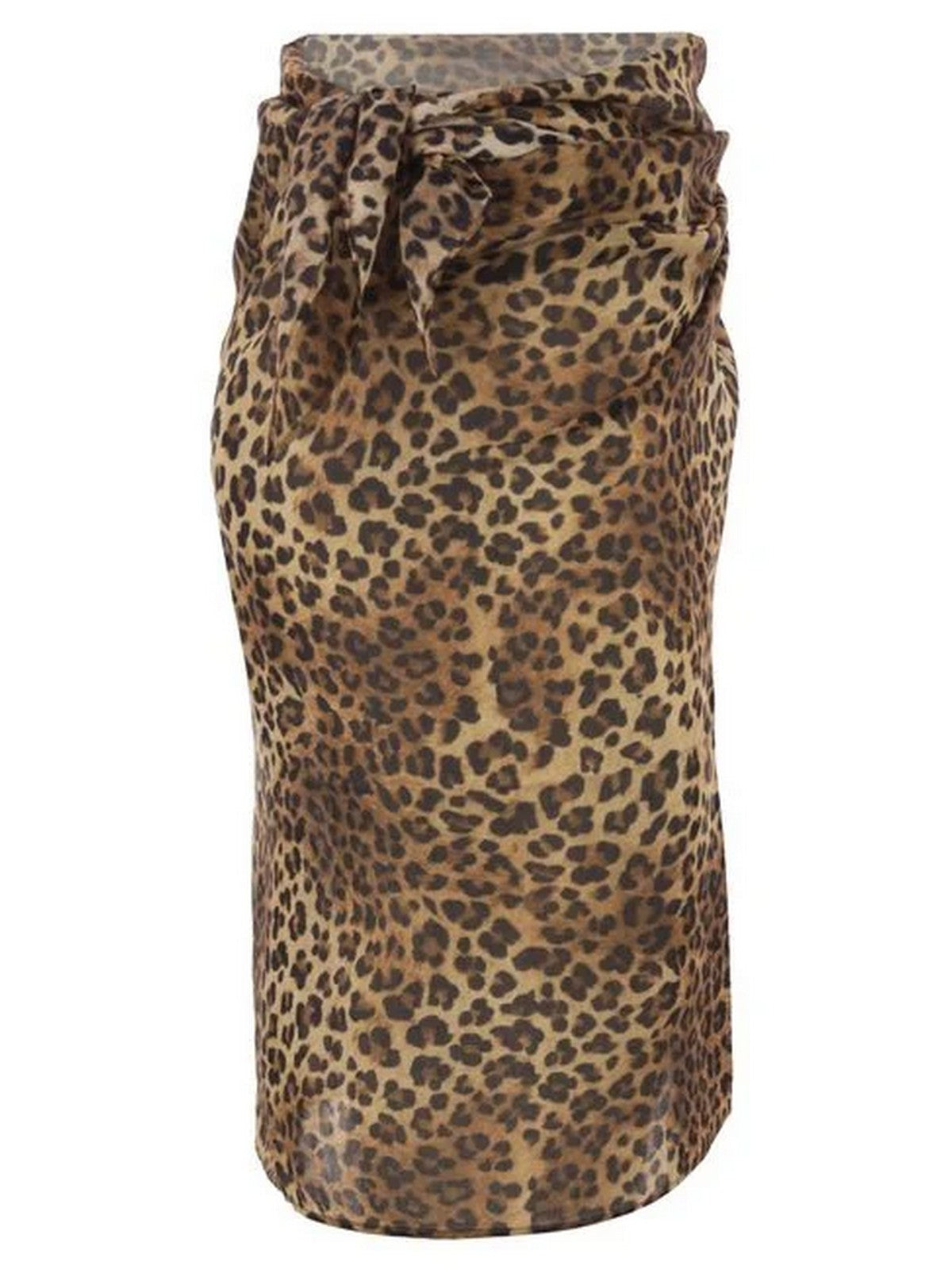MC2 SAINT BARTH Pareo Donna  SERY 00168L SILK VOILE SAND LEOPARD 19