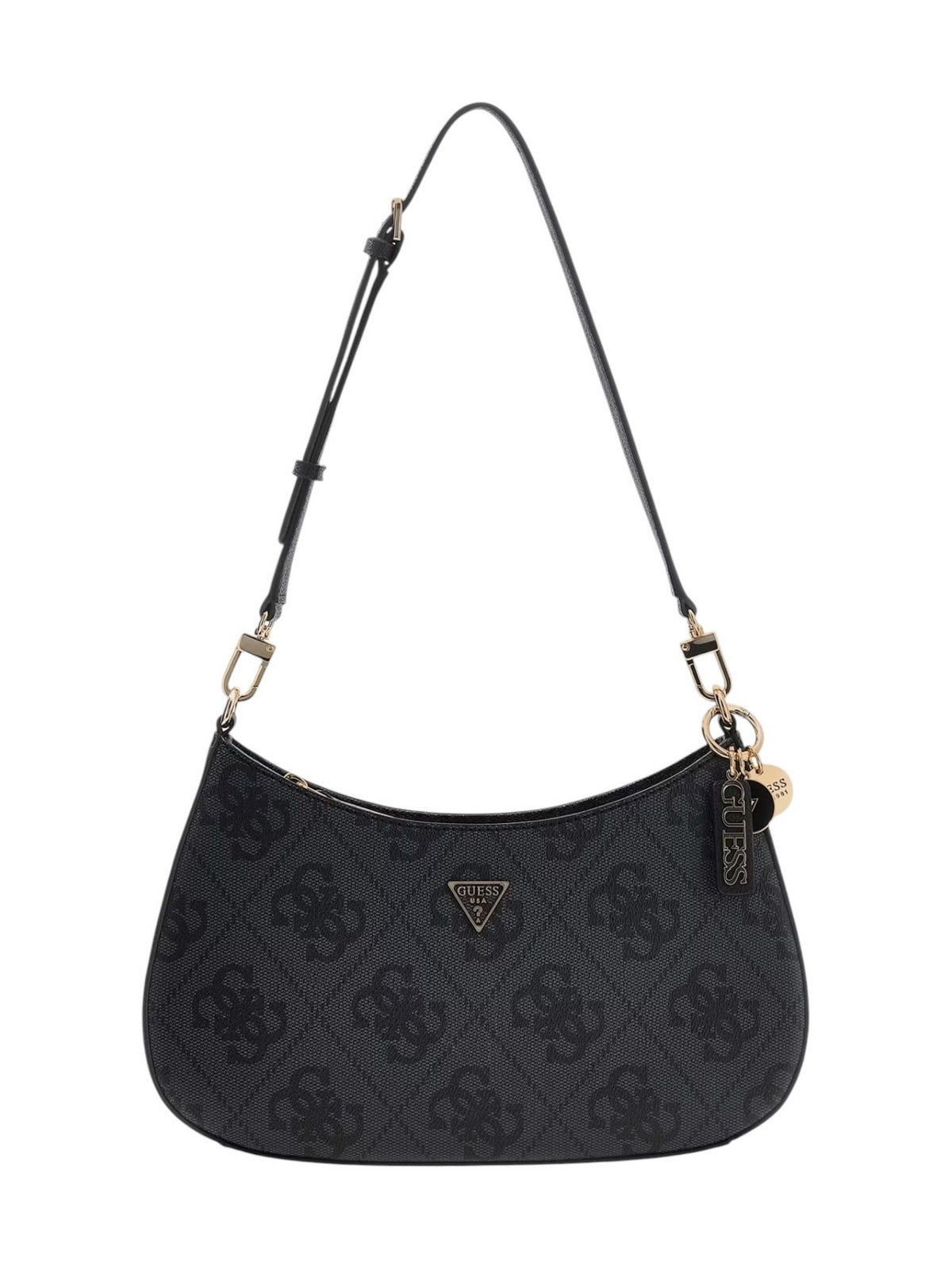 GUESS Borsa Donna NOELLE II TOP ZIP SHOULDER BAG HWSO96 72180 CLO COAL LOGO