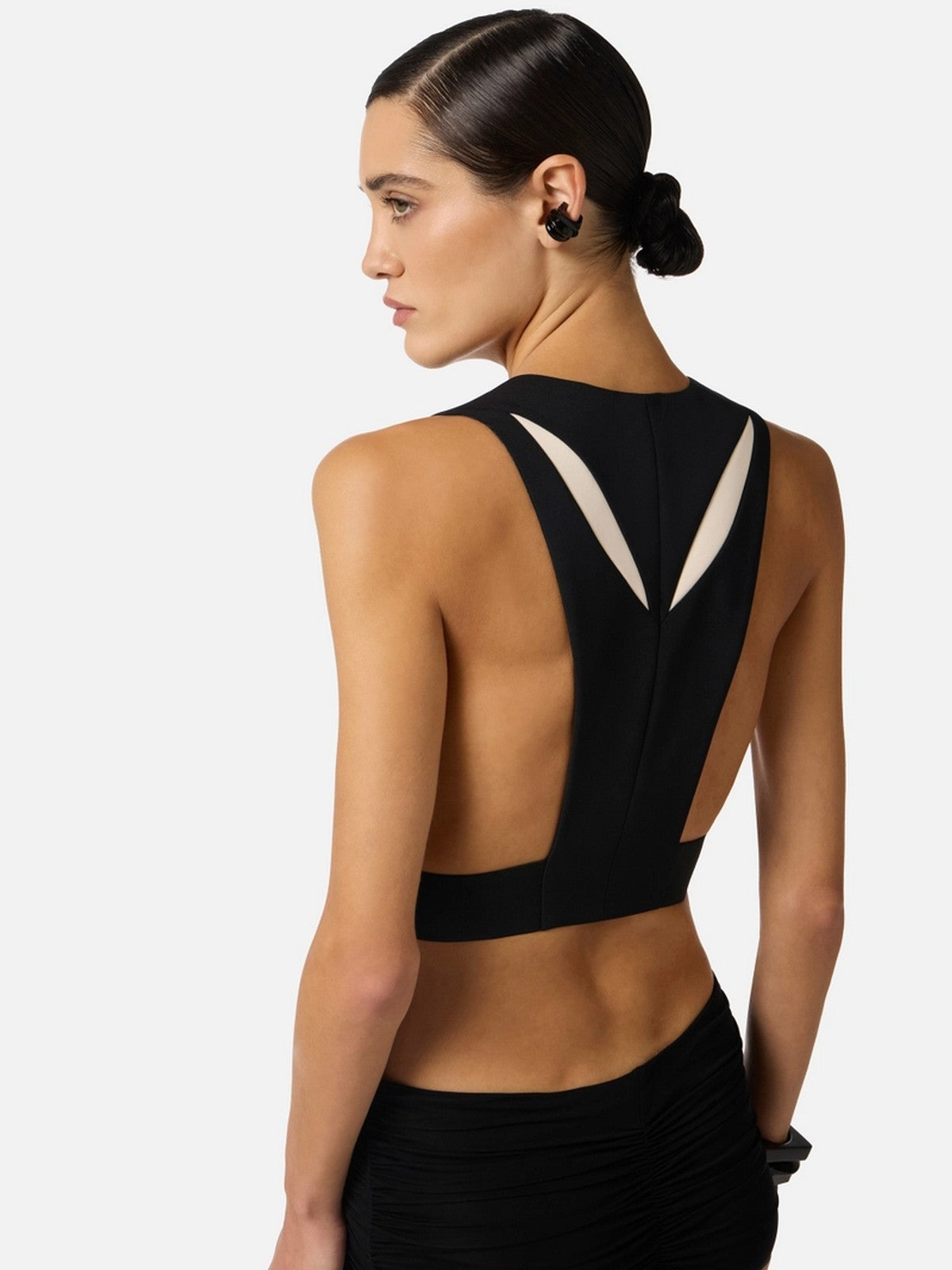 ELISABETTA FRANCHI Gilet Donna  GL00461E2 685 NERO/BURRO