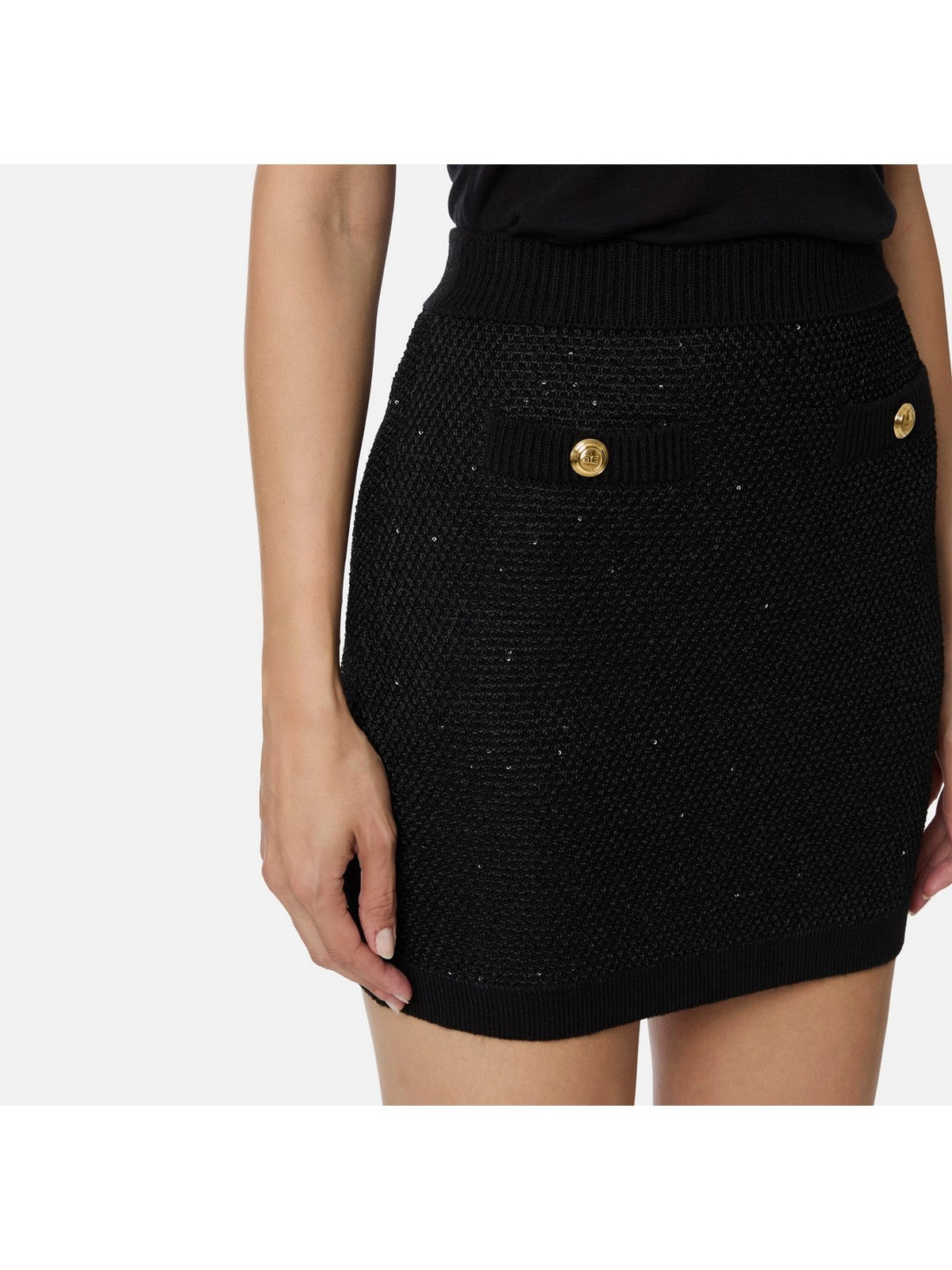 ELISABETTA FRANCHI Gonna Donna  GK23T57E2 110 Nero gioboutiqueweb