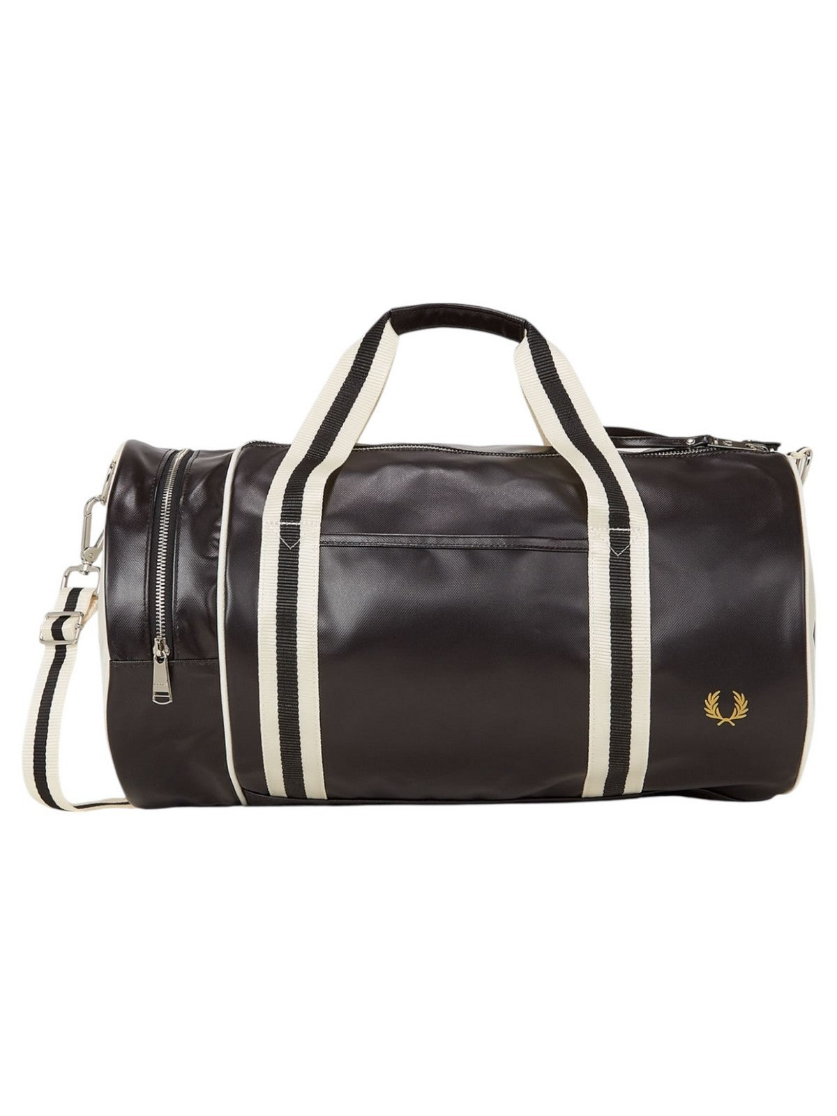 FRED PERRY Borsone Uomo FP CLASSIC BARREL BAG FP-L7255-57 D57 BLACK/ECRU