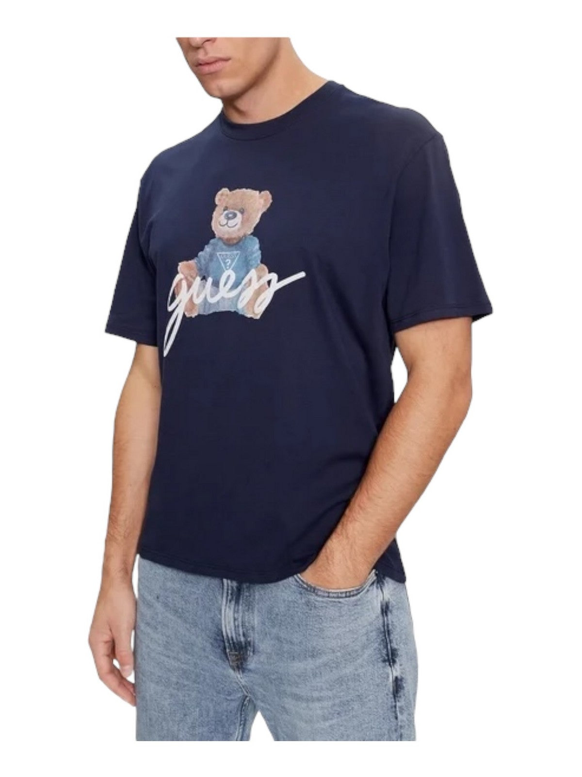 GUESS T-Shirt e Polo Uomo SS BSC GUESS BEAR TE M4RI81 K9RM1 F7BG Blu