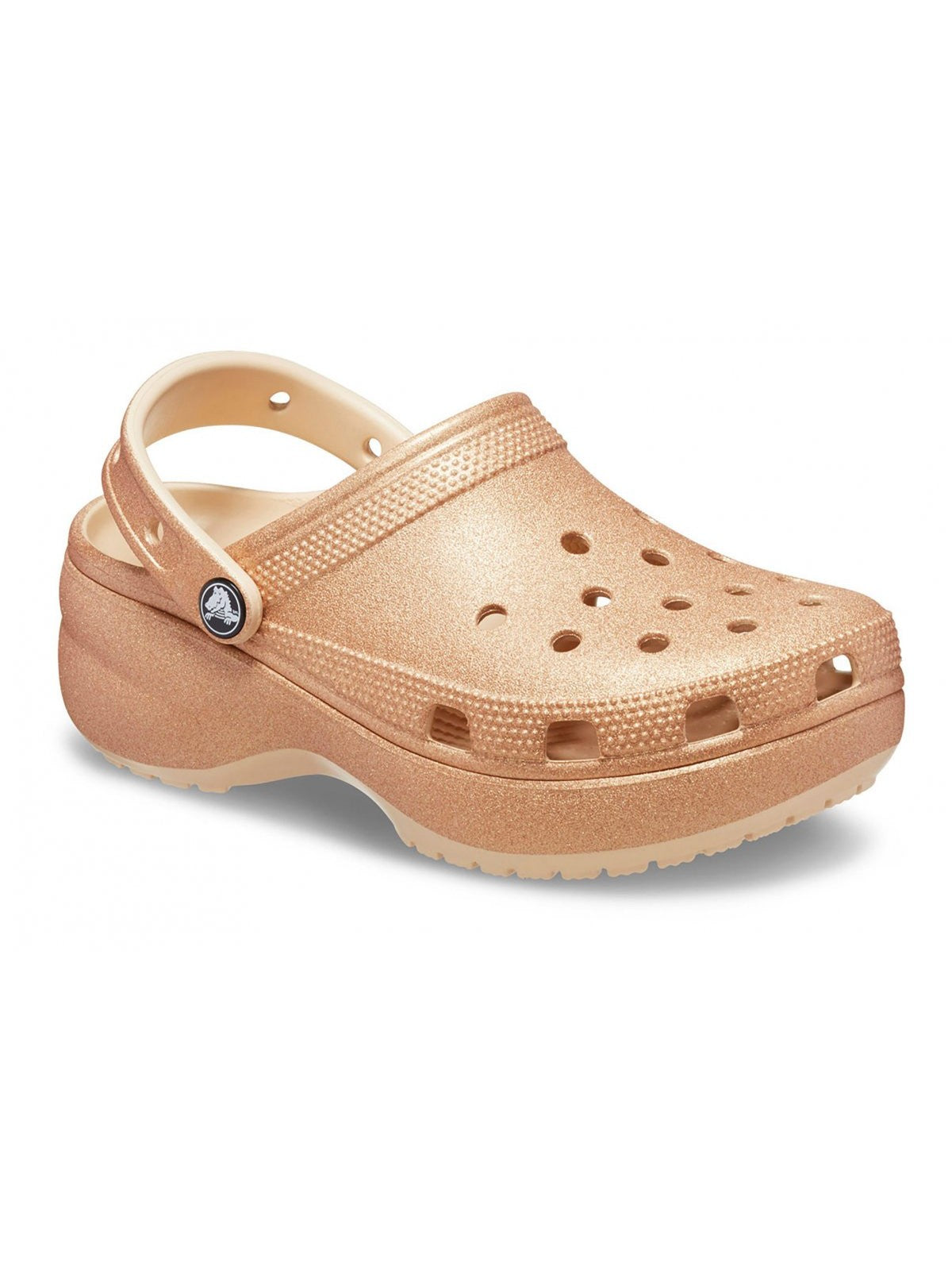 Crocs ciabatta femme plate-forme classique paillette CLG W 207241 2DS beige