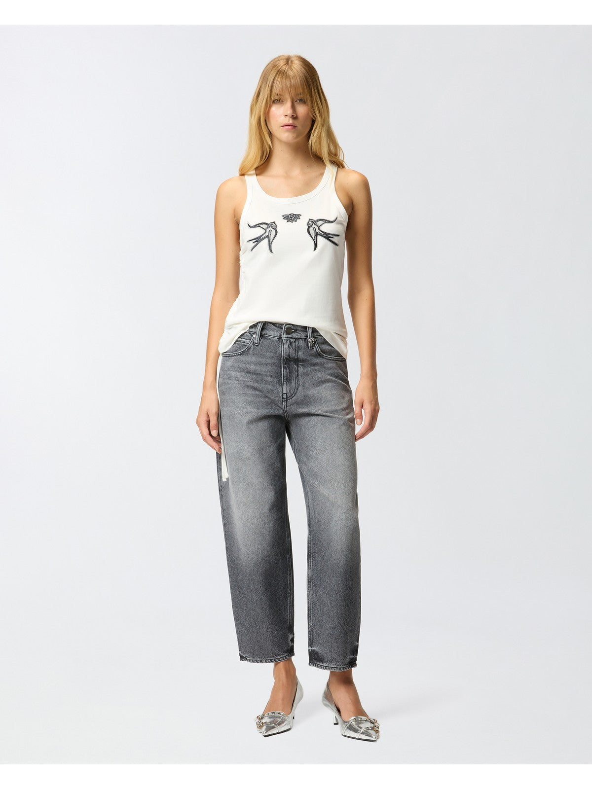 PINKO Jeans Donna ESTELLE EGG 103857-A2RY PJ9 LAVAGGIO DARK GRAY