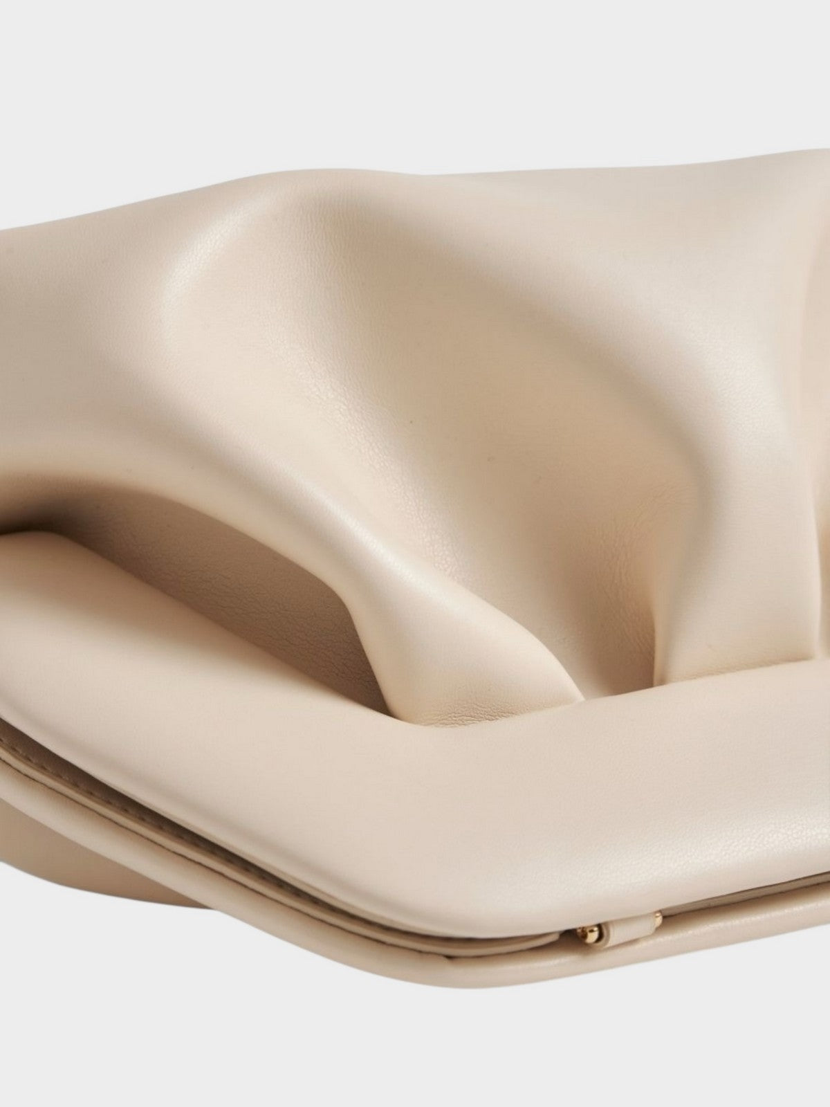 THEMOIRè Bios Medium vegan fabric bag cream eco-friendly design 