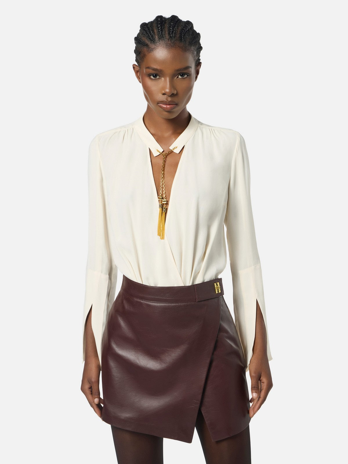 ELISABETTA FRANCHI Camicia Donna  CB00557E2 DZ9 MILK