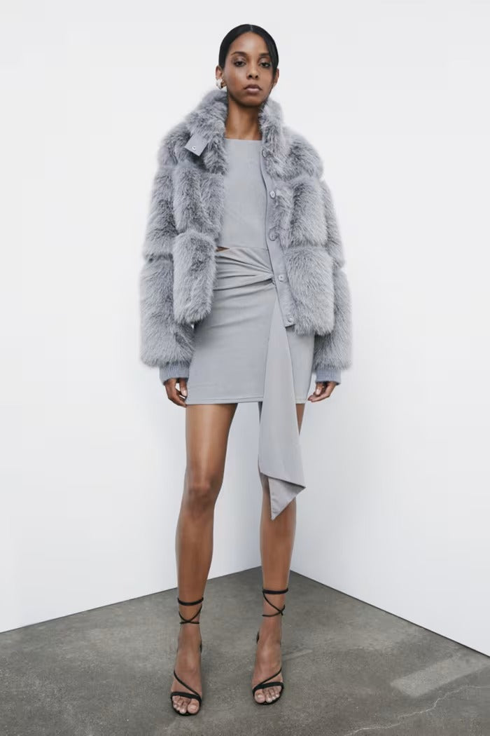 PATRIZIA PEPE Pelliccia Donna  2O0174 E077 S746 MISTERY GREY