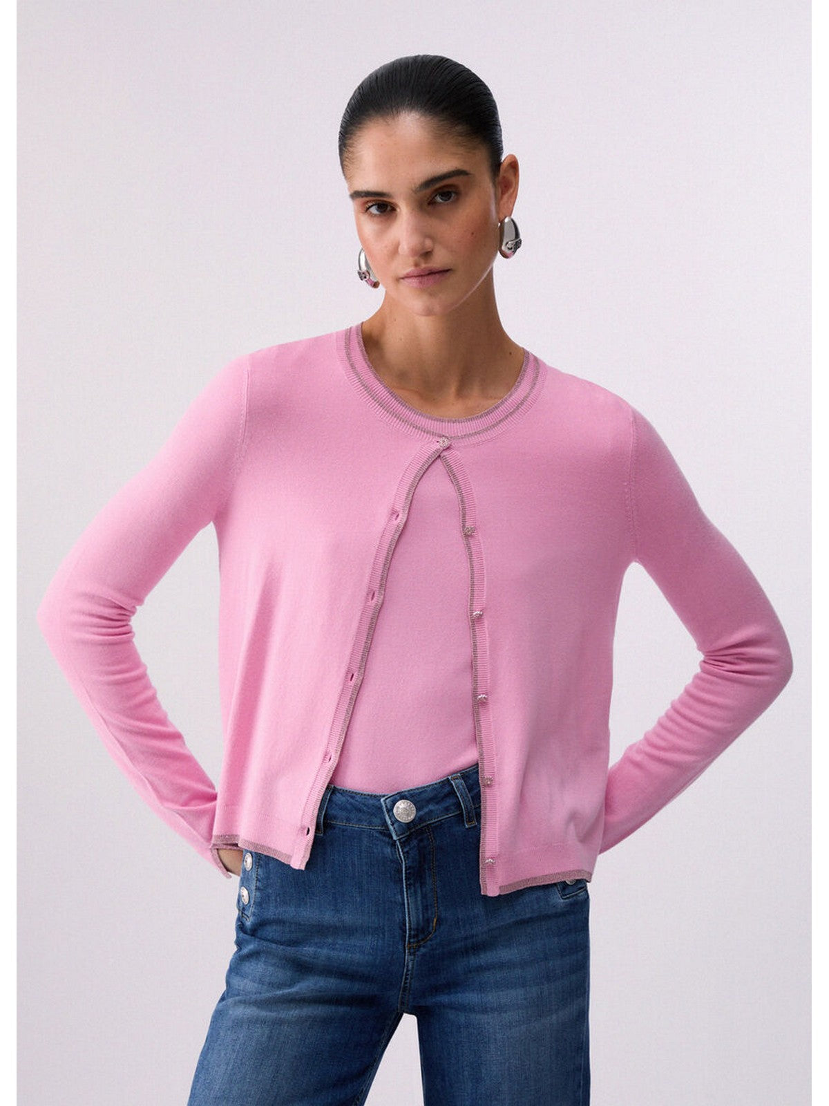LIU JO WHITE Cardigan Donna  WA6280MS49I 52215 PEACHES