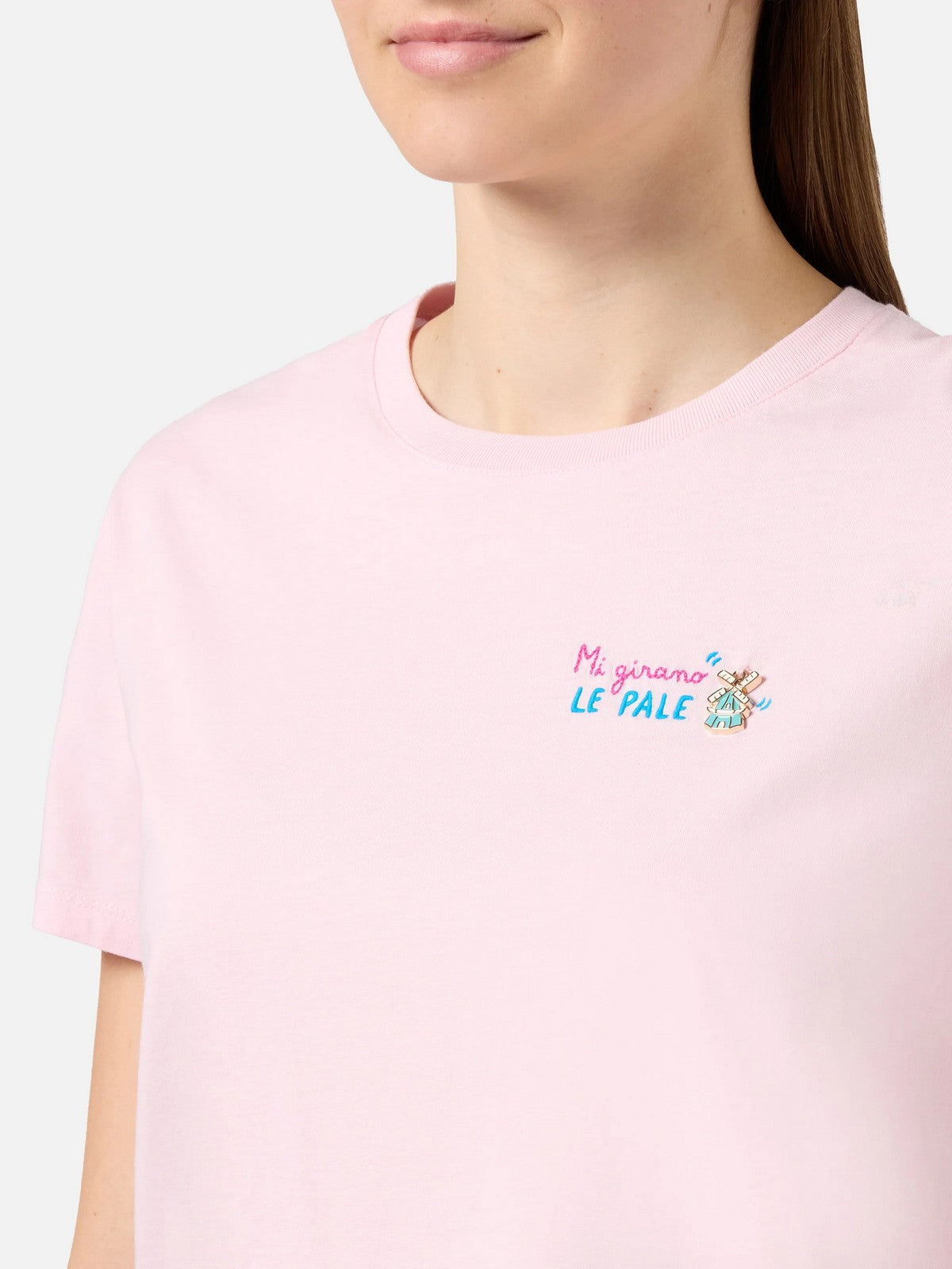 MC2 SAINT BARTH T-shirt Donna  EMILIE 01041L GIRANO PALE 20 CHARM EMB