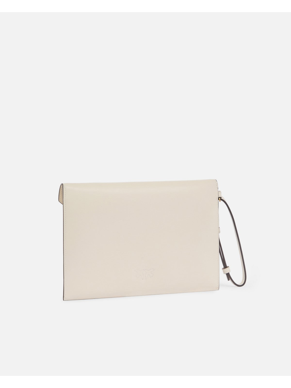 PINKO Pochette Donna FLAT PURSE HANDLE 104820-A0F1 Z14Q BIANCO SETA-ANTIQUE GOLD