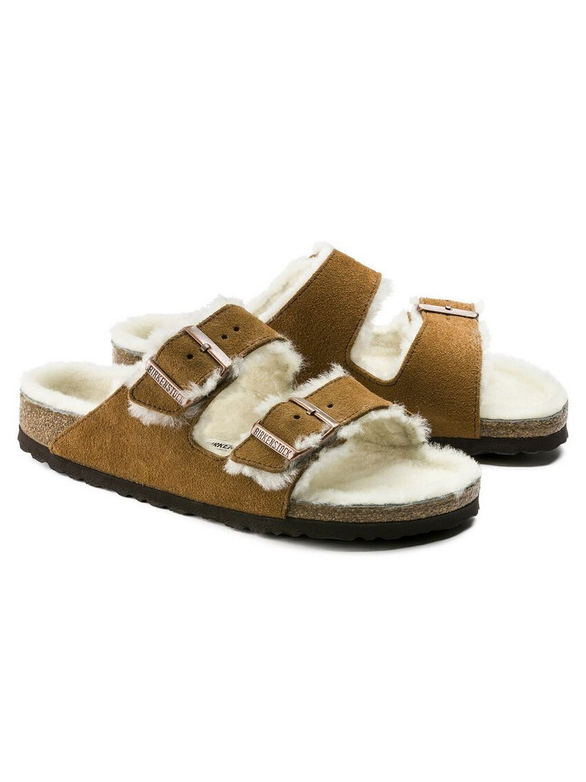 BIRKENSTOCK Chausson Arizona en peau de mouton pour femme 1001135 Beige