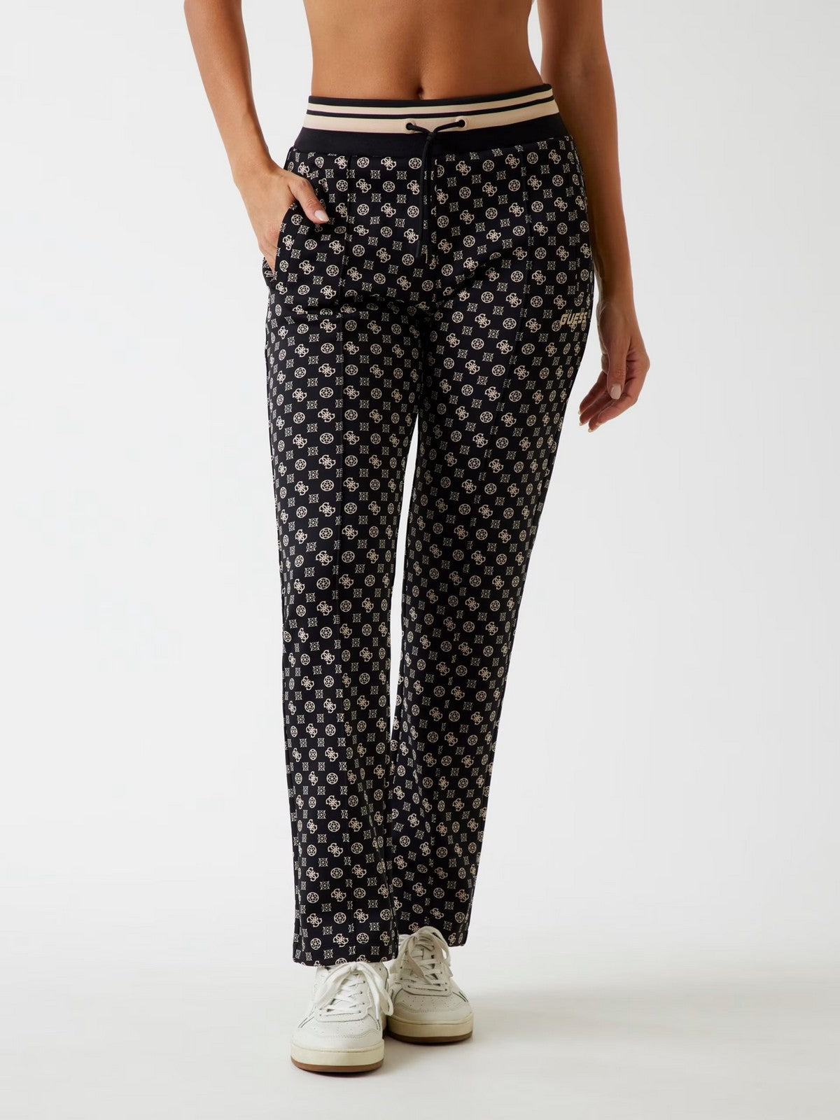 GUESS SPORT Pantalone Donna  V5YB20 KB212 PJ4P AOP JBLK/COCB OLOGRA