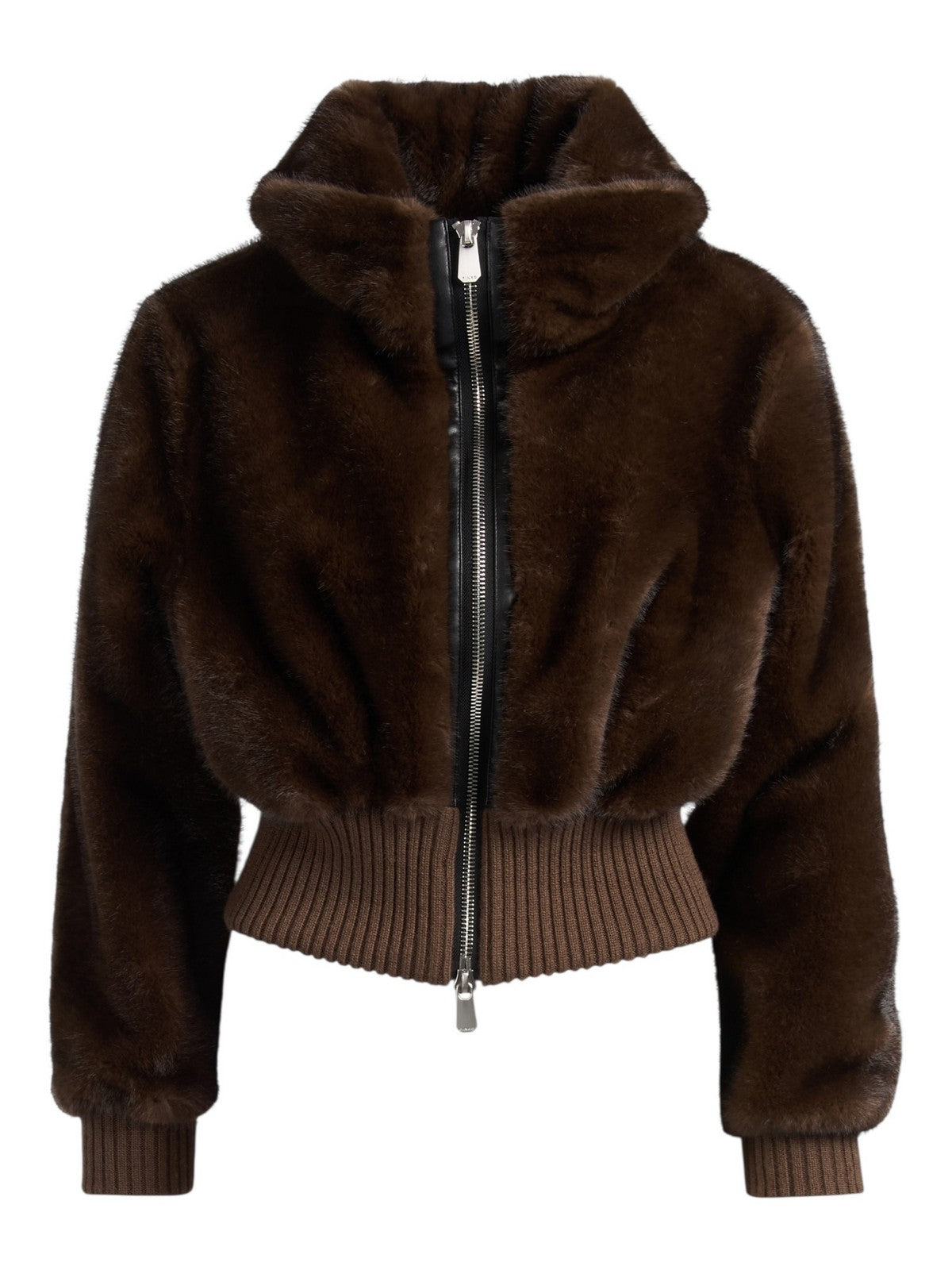 PINKO Pelliccia Donna BAGELS BOMBER 105399-A2PI D49 MARRONE