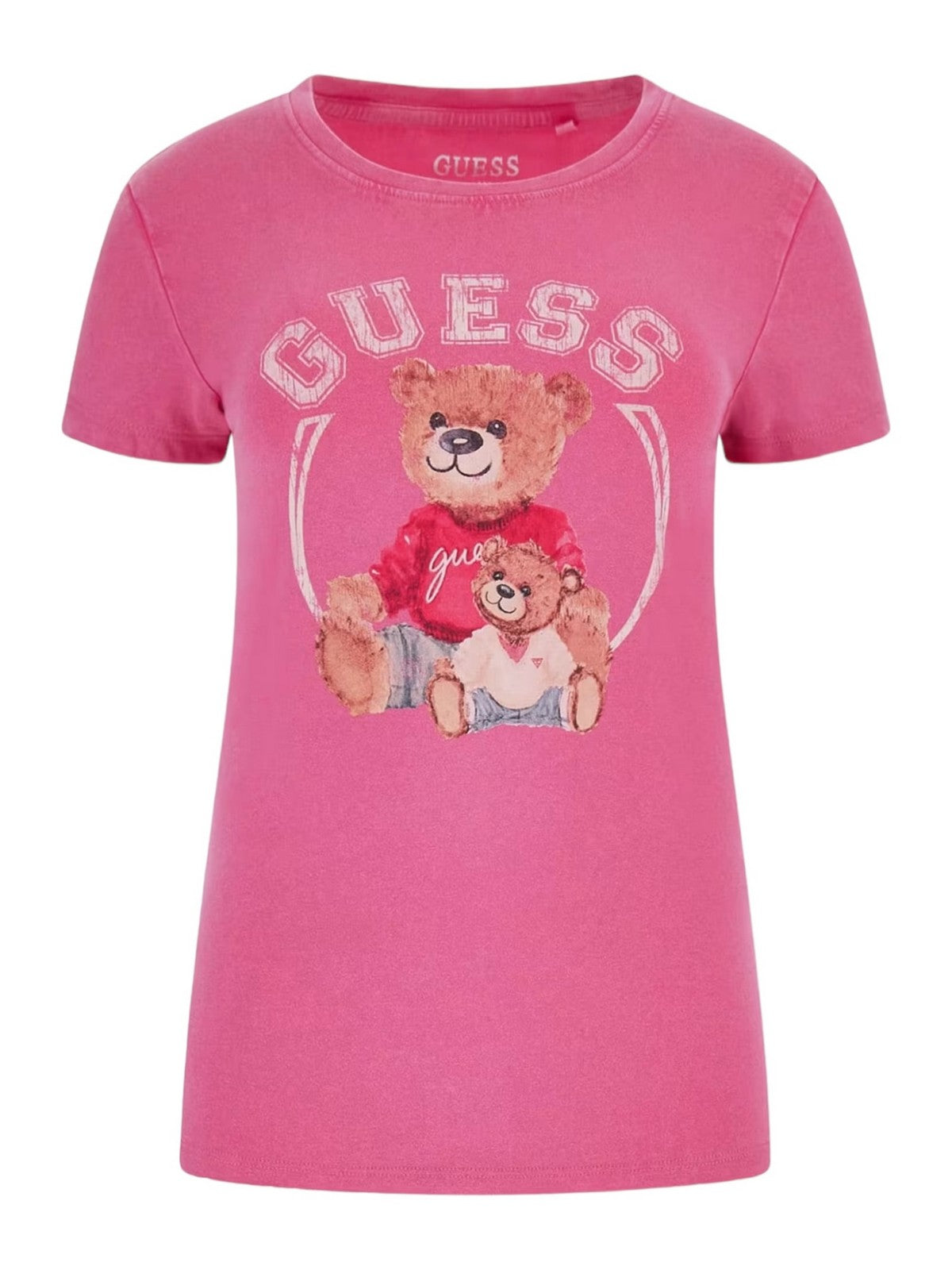GUESS T-Shirt e Polo Donna Ss Varsity Bear Logo W4RI87 K49A1 F6Z4 Rosa