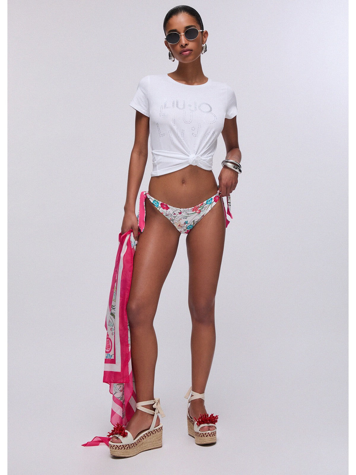 LIU JO BEACHWEAR T-shirt Donna  VA6171JS003 T9550 Bianco/degrade