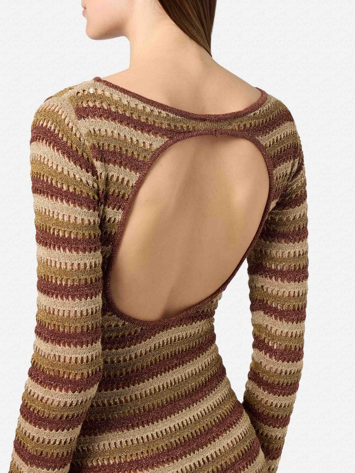MC2 SAINT BARTH Abito Donna  ROBYN 00492L STRIPES LUREX GOLD