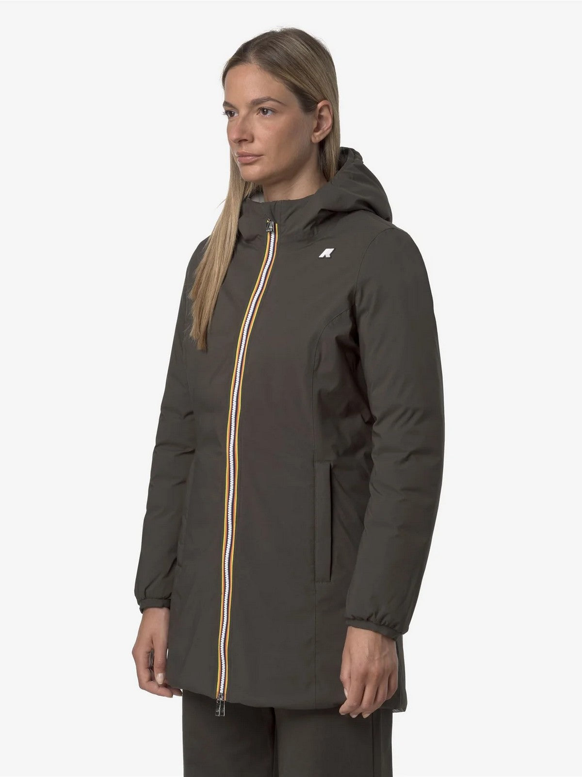 K-WAY Giubbino Donna DENISE ST THERMO DOUBLE K8134CW B42 Black Olive - Green