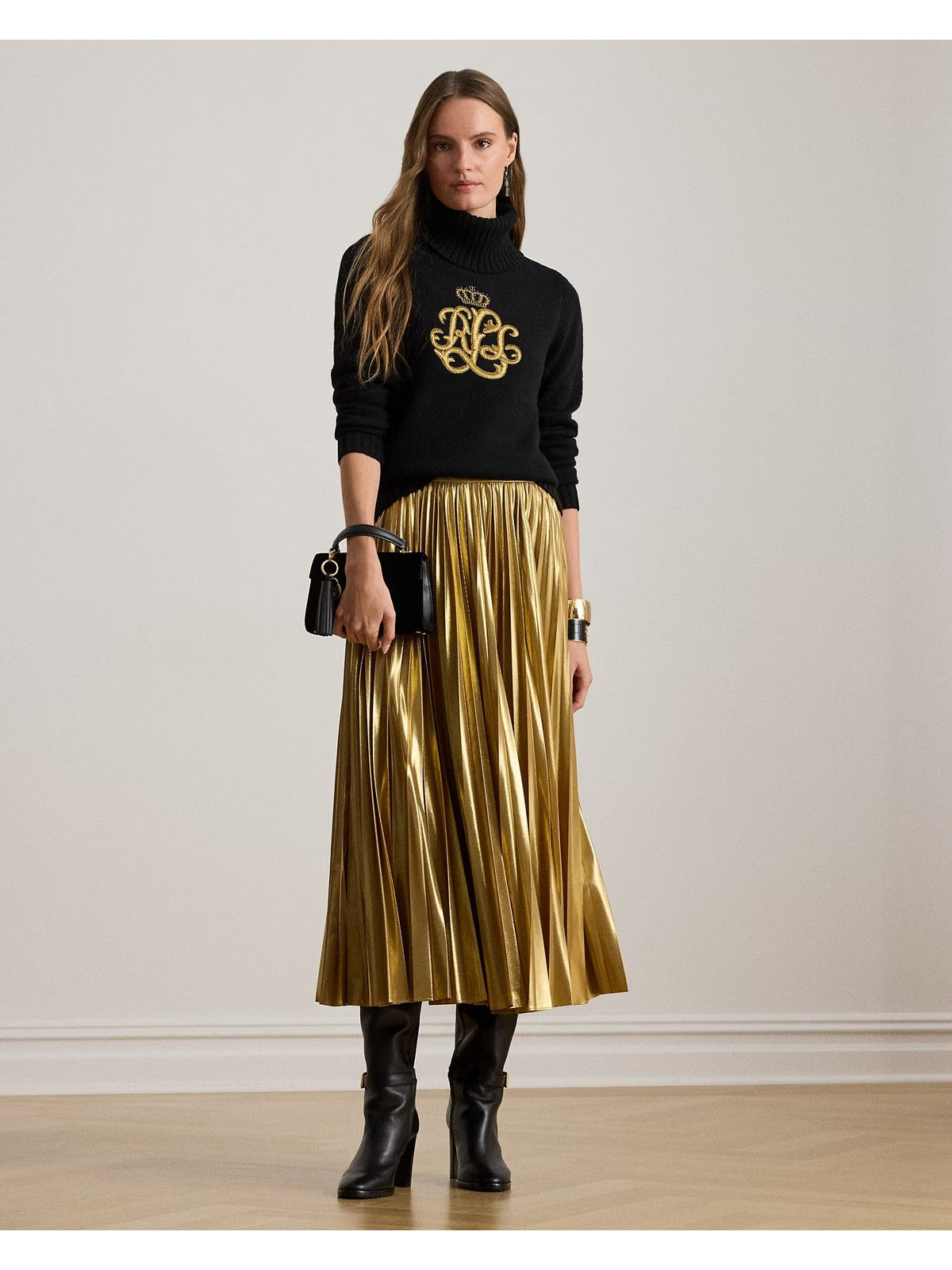 Lauren Ralph Lauren Maglione Dolcevita Woman Kexley-Long Sleeve-Pullover 200979687 001 Black