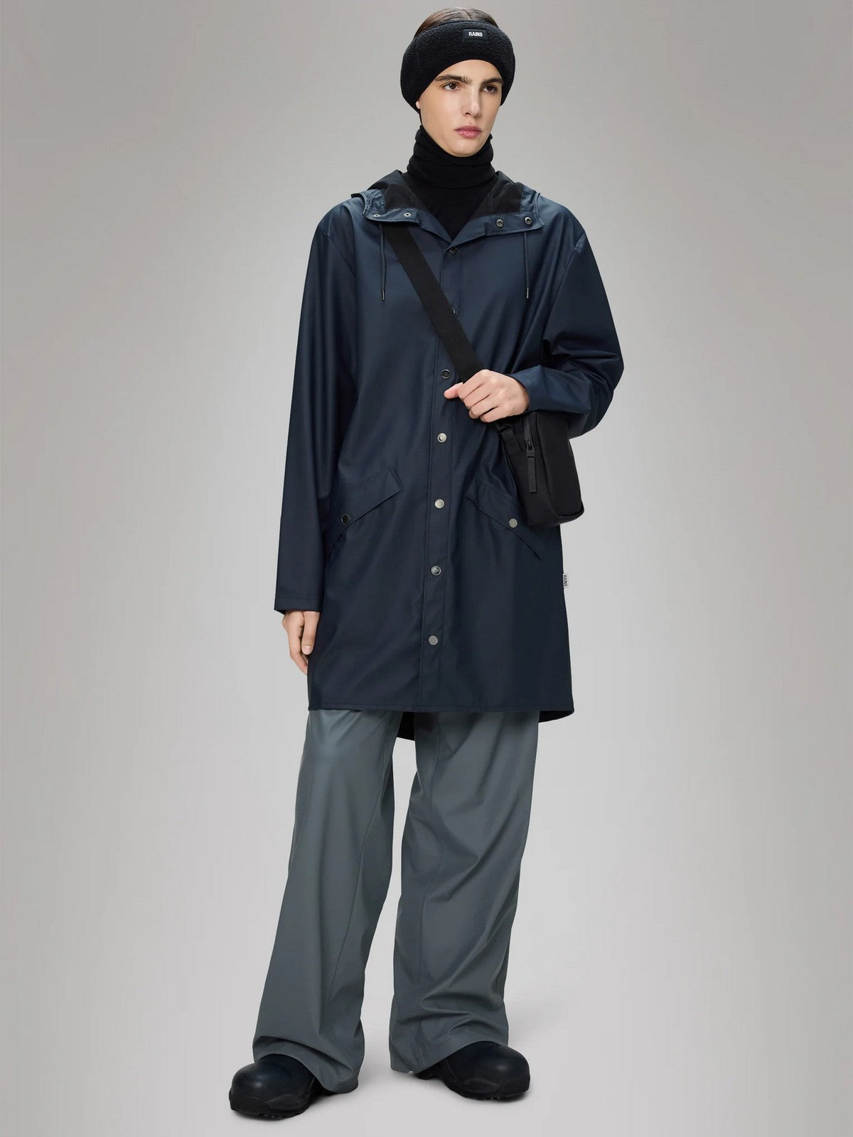 RAINS Giubbino Unisex adulto Long Jacket W3 12020 47 Navy NAVY