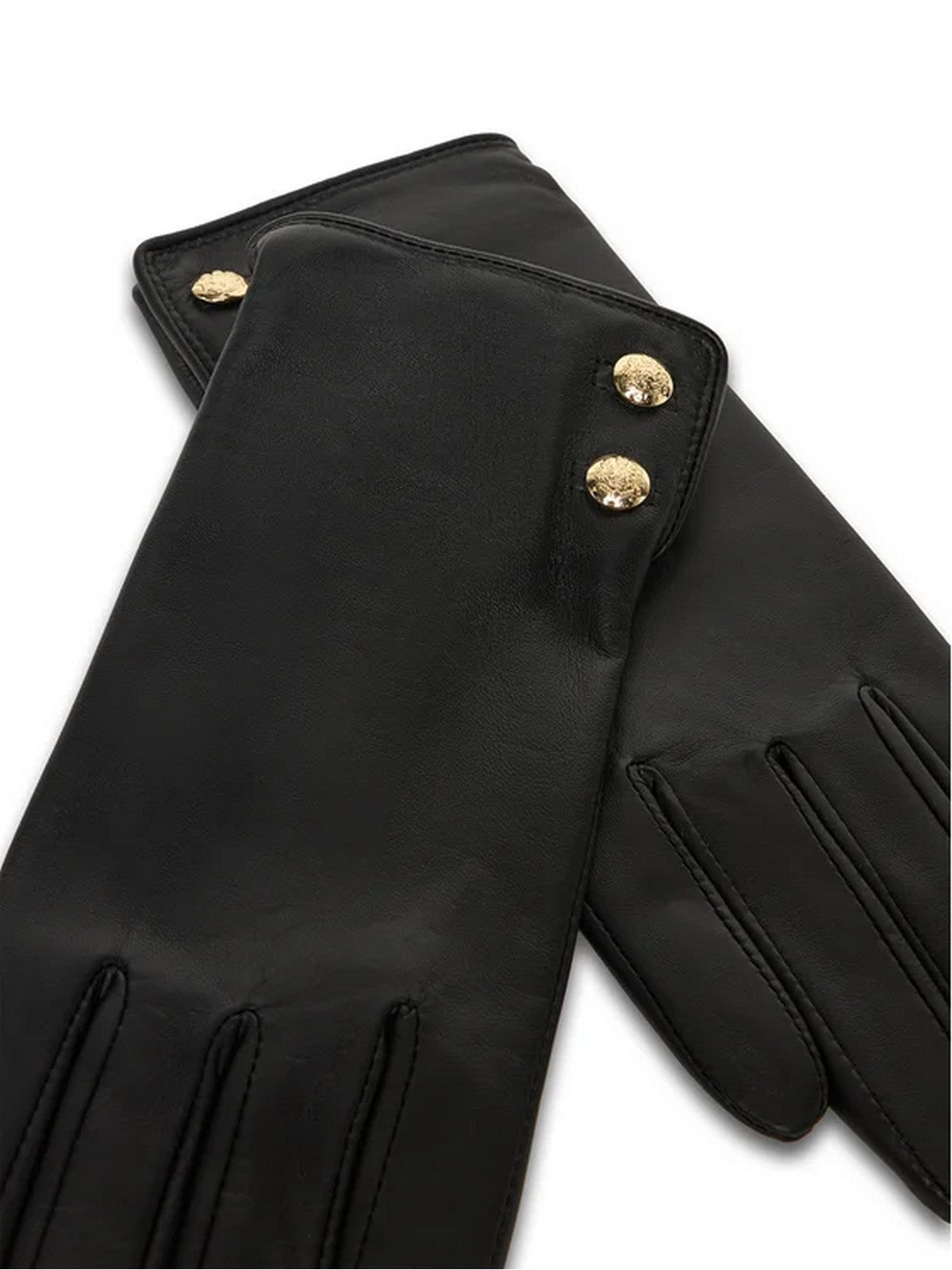 LAUREN RALPH LAUREN Guanti Donna LTHR BUT GLV-GLOVE BLACK - 454833083 001