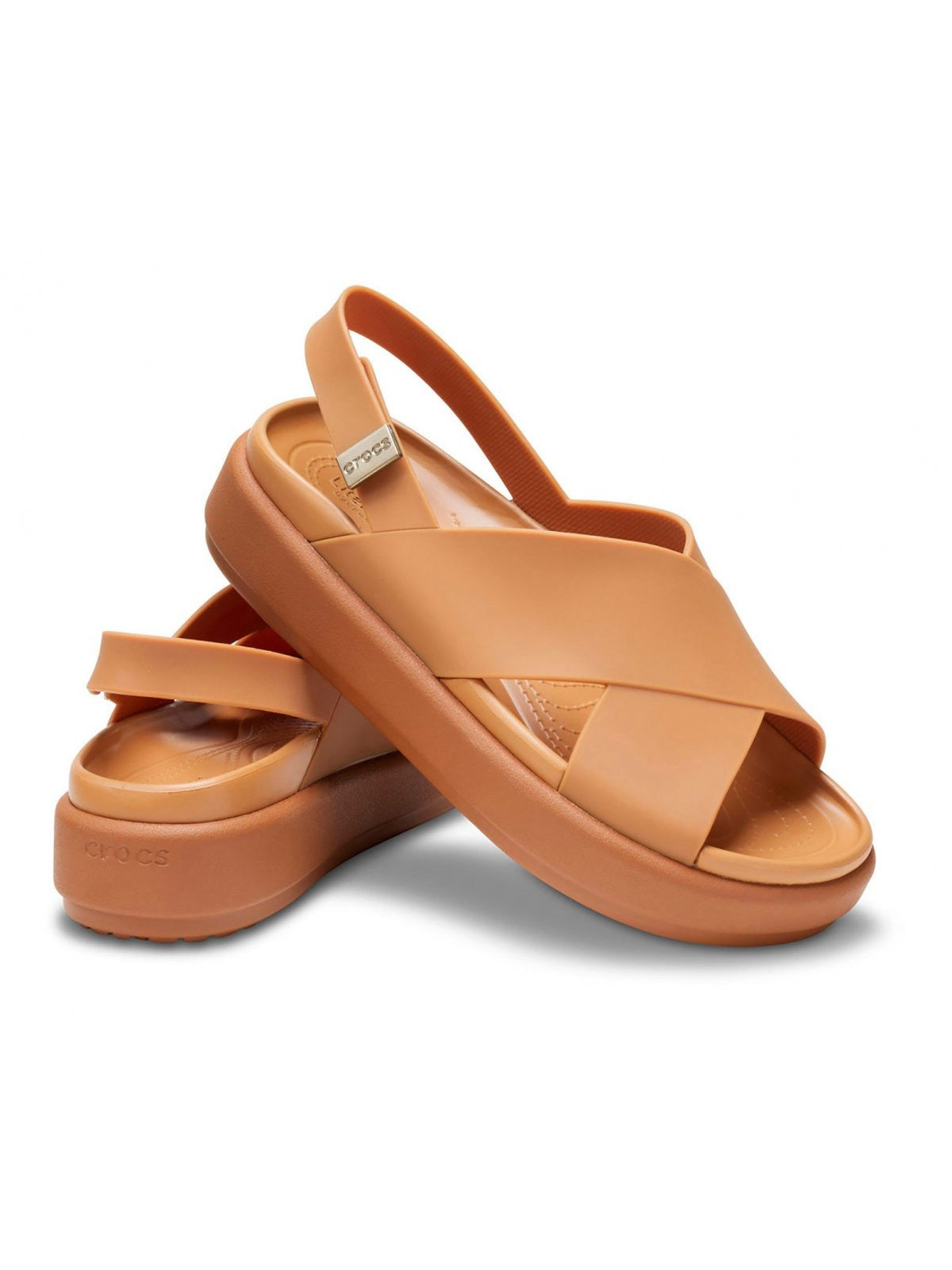 CROCS Sandalo Donna Brooklyn Luxe Cross Strap W TAN/TAN - 209407 2U3 gioboutiqueweb