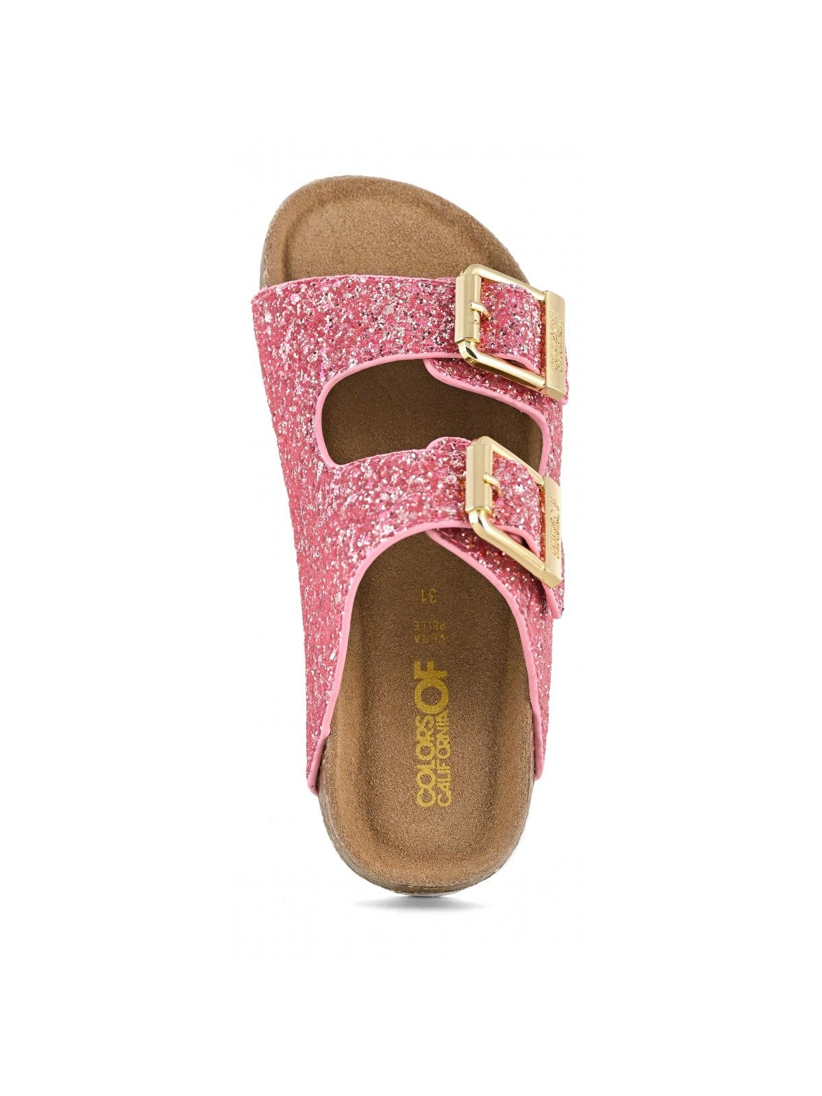 Colors Of California Sandalo Bambine e ragazze glitter sandal 2 buckles - HC.2415N SUNC