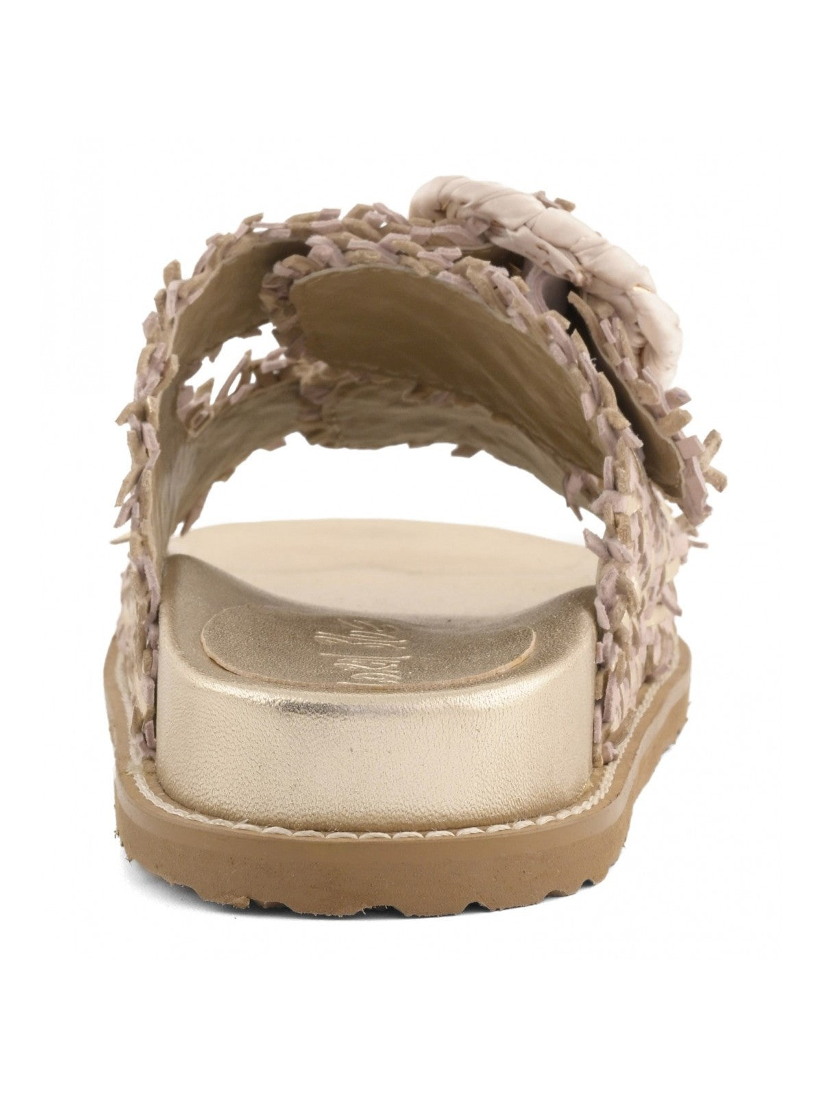 Coral Blue Ciabatta Donna Woven leather sandal - CB.K226.01 GOL