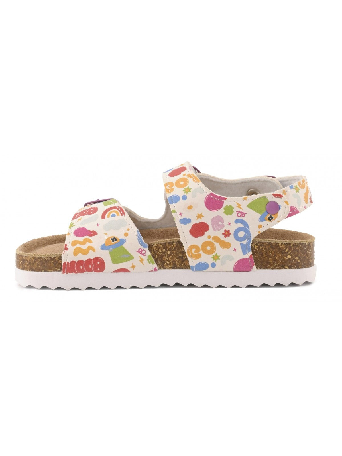 Colors Of California Sandalo Bambine e ragazze Basic girl sandal with buckles - HC.2603 MUL
