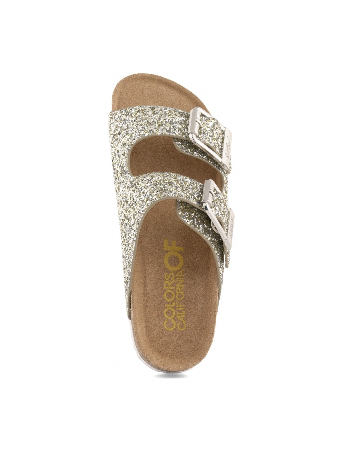Colors Of California Sandalo Donna bio glitter metal buckles - HC.BIO35N SIL